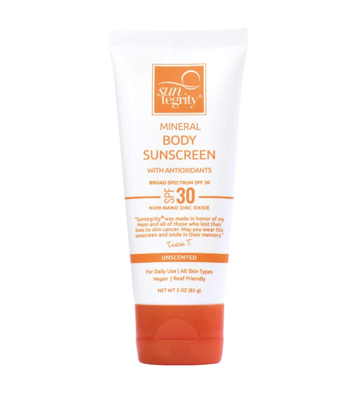 Suntegrity Unscented Mineral Sunscreen for Body - 3 oz | Non-Toxic Physical SPF Protection - Buy Online on GoSupps.com