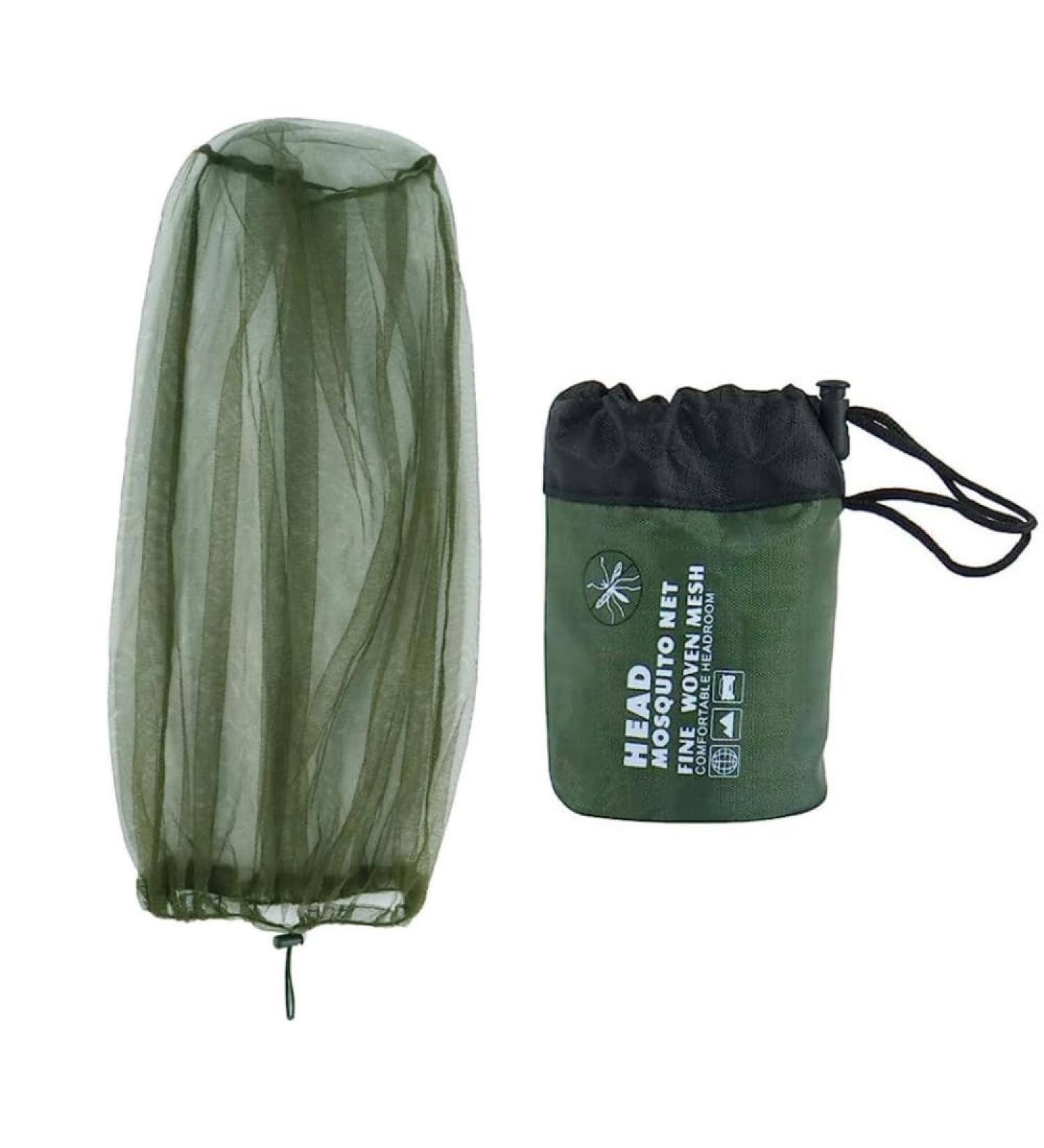 Midge Head Net with Storage Bag - Nylon Mesh Mosquito Face Net for Outdoor Activities (Black) - Buy Online on GoSupps.com