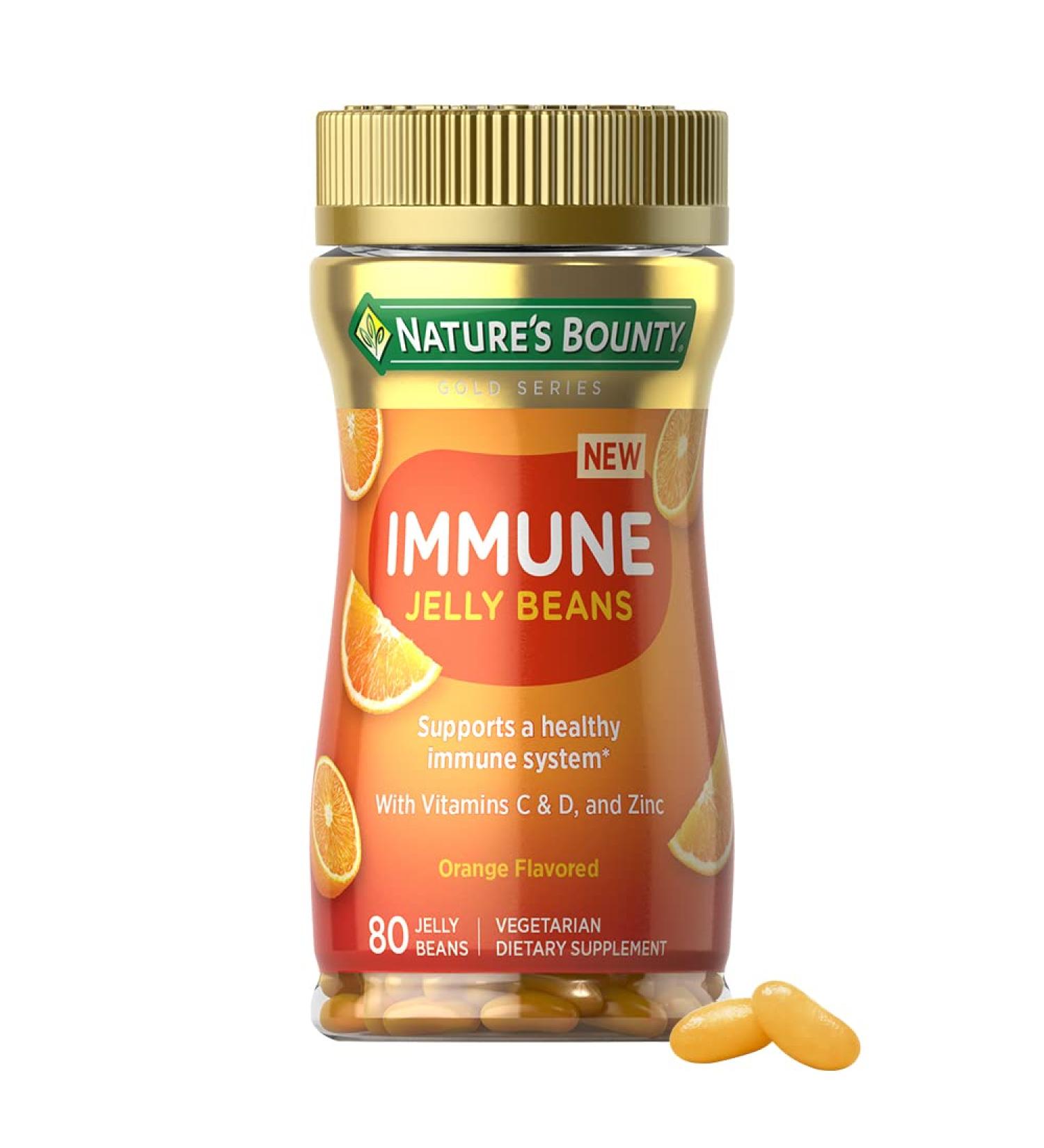 Nature's Bounty Immune Jelly Bean Vitamin C - Orange Flavor 80 Ct | Boost Immune Support - Buy Online on GoSupps.com