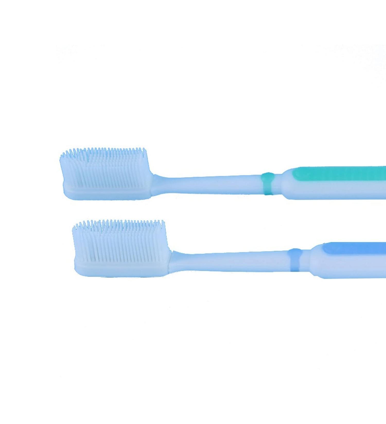 Buy Suicra Soft Fur Silicone Toothbrushes - 2 Pack for Adults | Eco-Friendly Oral Care - Buy Online on GoSupps.com