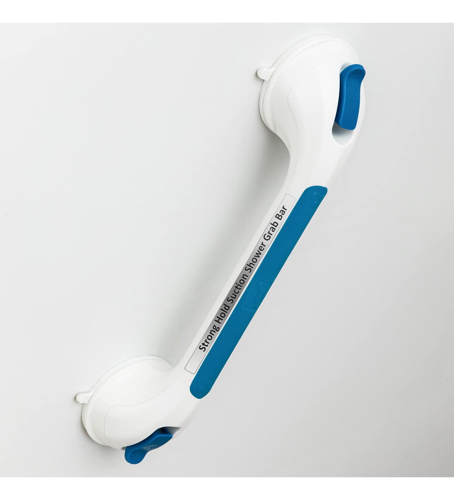 LeverLoc 17-inch Handicap Grab Bars for Bathrooms & Showers | Easy Install & Removal Suction Shower Handle for Seniors - Buy Online on GoSupps.com
