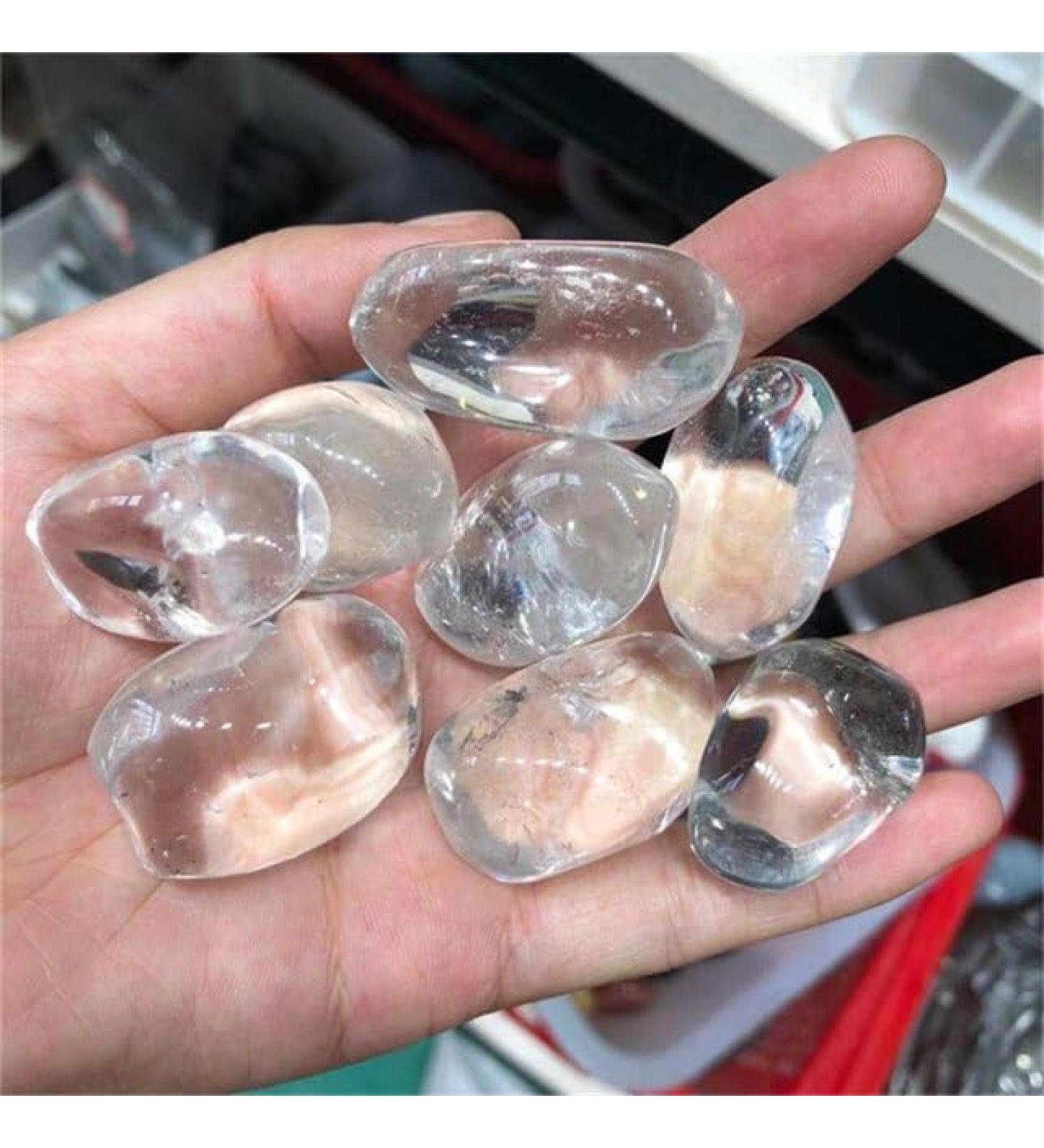 Custom Natural Crystals Tumble Stone Stones Clear Quartz Crystal Tumbled Stones for Home Decoration - (Color: 100g Size: Approx 2-4 cm) - Buy Online on GoSupps.com