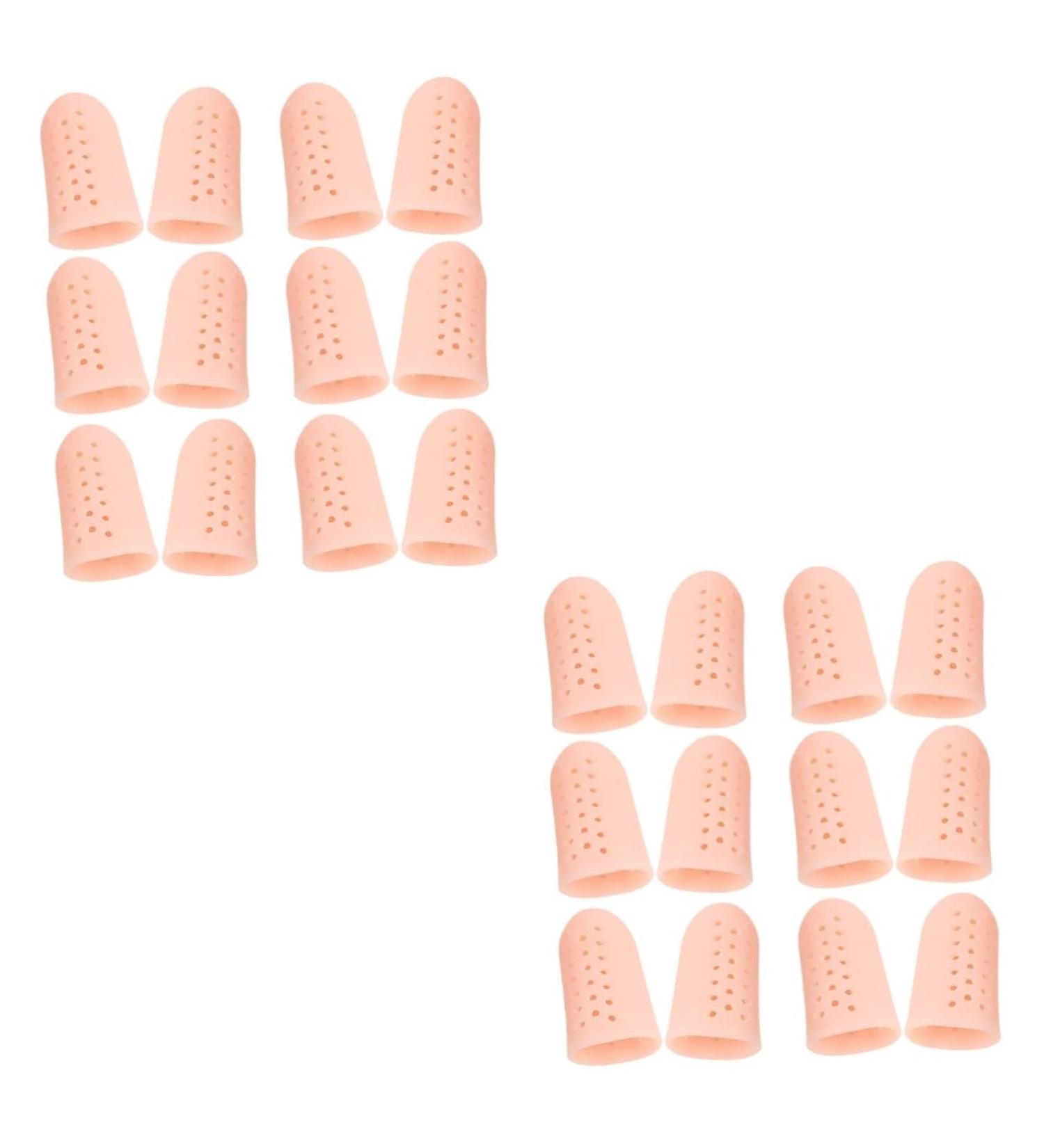 Healvian Silicone Finger Sleeves - 12 Pairs - Toe Cap Gel Protectors - Anti-Friction Cover Tool - Skin Color - 4.5x2.1 cm - Buy Online on GoSupps.com