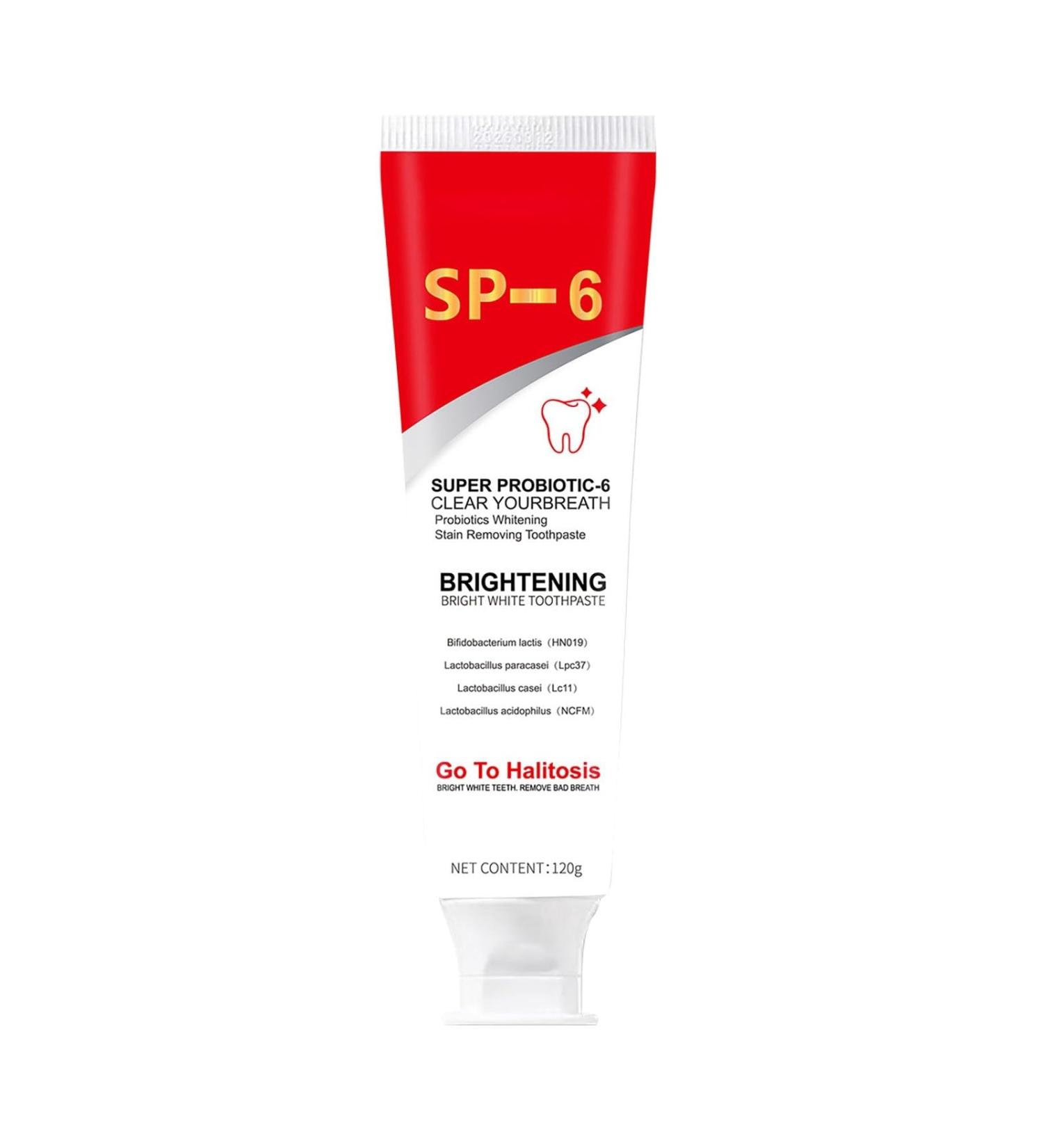 Sp 6 Whitening Toothpaste Probiotic Lightening Toothpaste Deep Cleaning Toothpaste Fresh Breath Care Toothpaste 120g (3PCS) - Buy Online on GoSupps.com