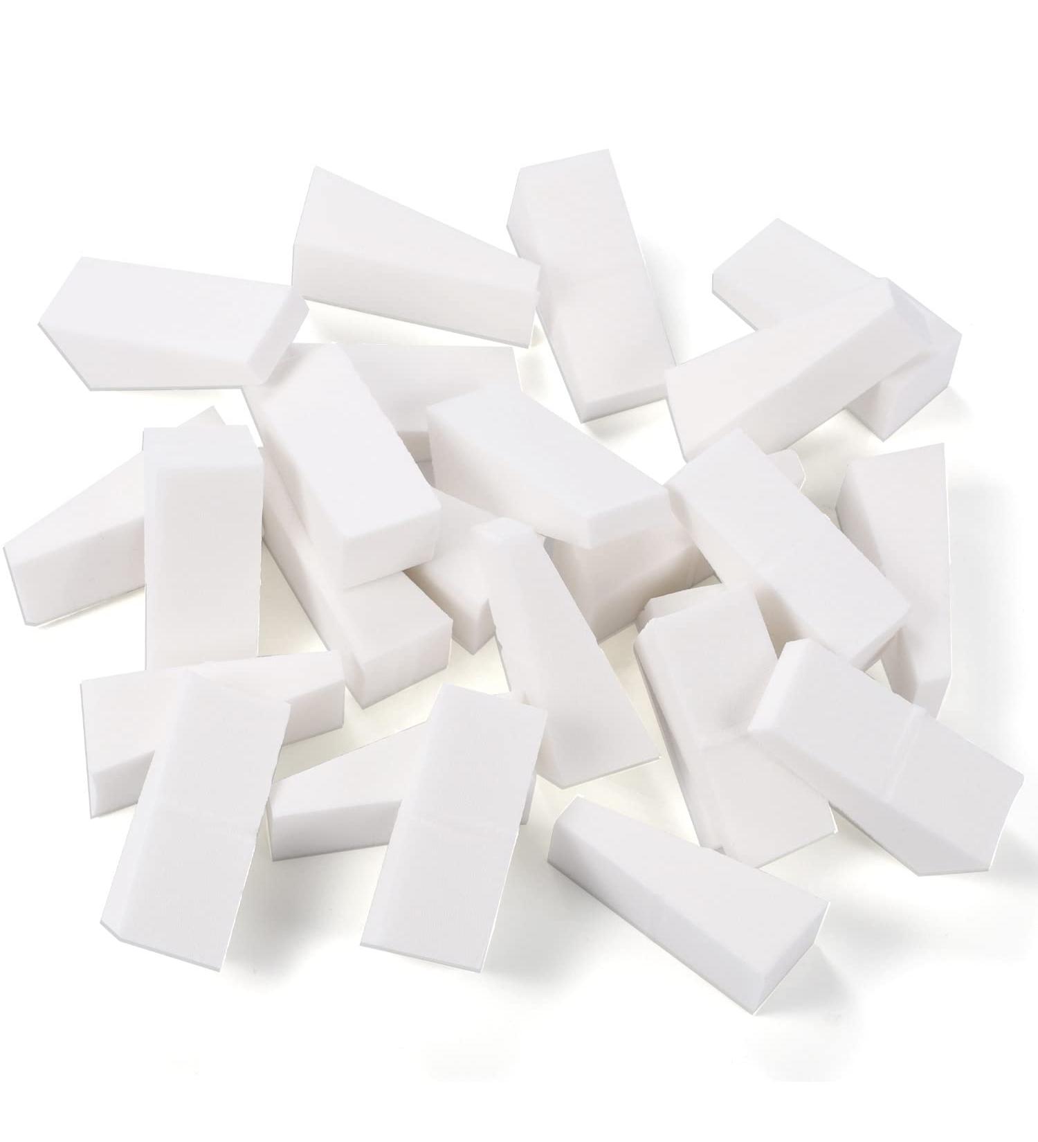 24 Pieces Triangle Make-Up Sponges | Washable Small Sponges for Liquid & Cream Foundation | White Makeup Applicators - Buy Online on GoSupps.com