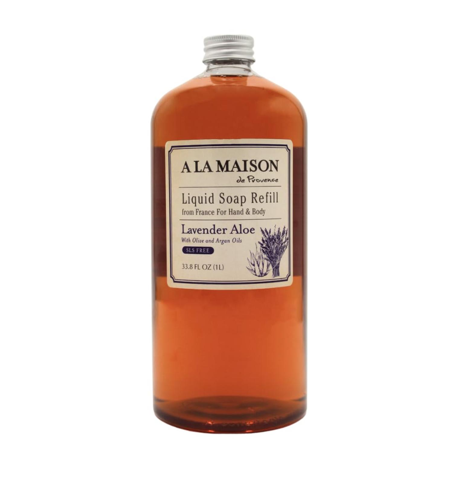 A LA MAISON Lavender Aloe Natural Hand Wash Made with Essential Oils - Biodegradable Plant-Based Vegan Cruelty-Free 33.8 Fl Oz Refill - Buy Online on GoSupps.com