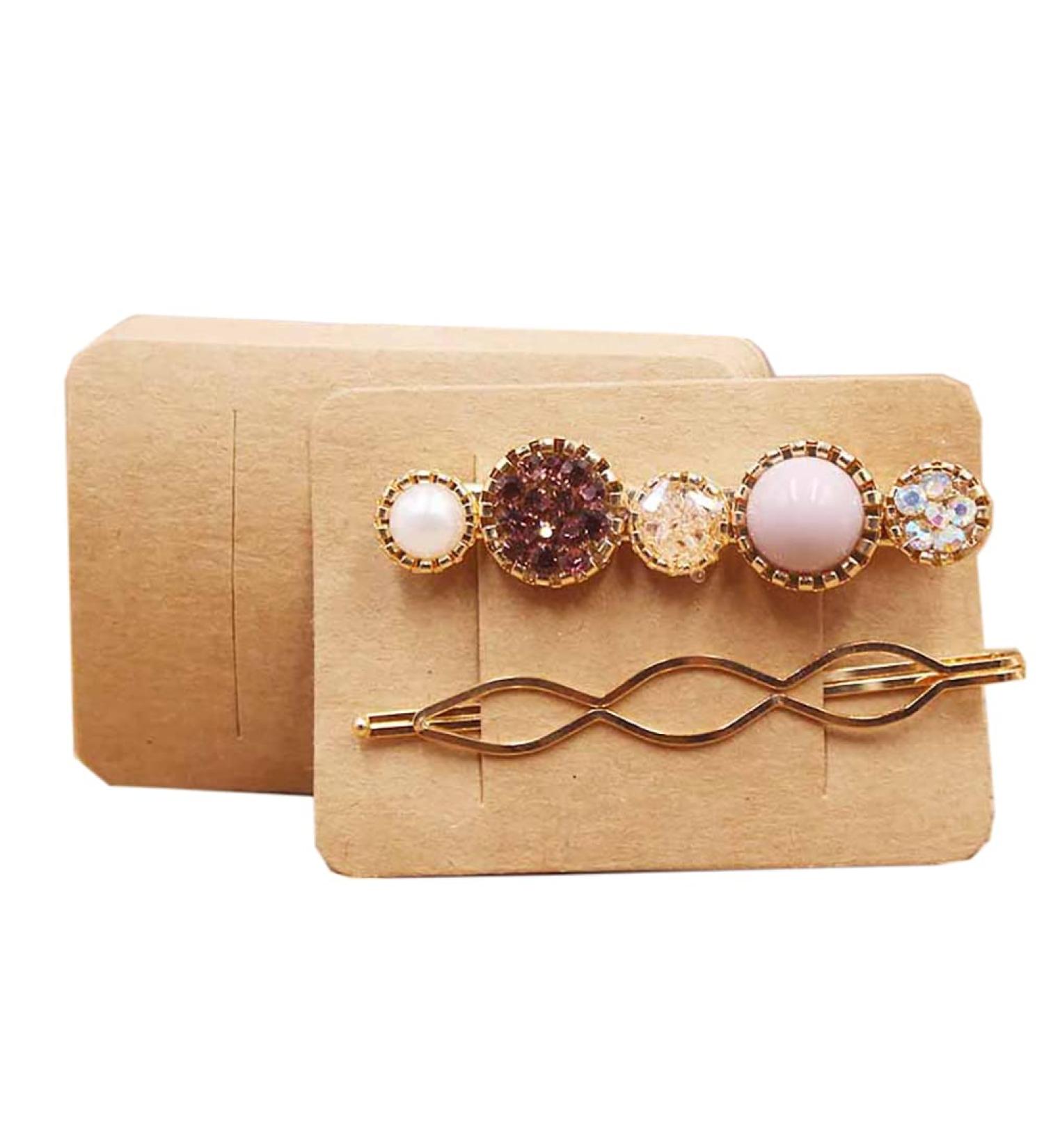 Jihuoo 100-Piece Hair Loops Display Cards - Premium Hair Clamps & Clip Packaging for Hair Accessories - Buy Online on GoSupps.com