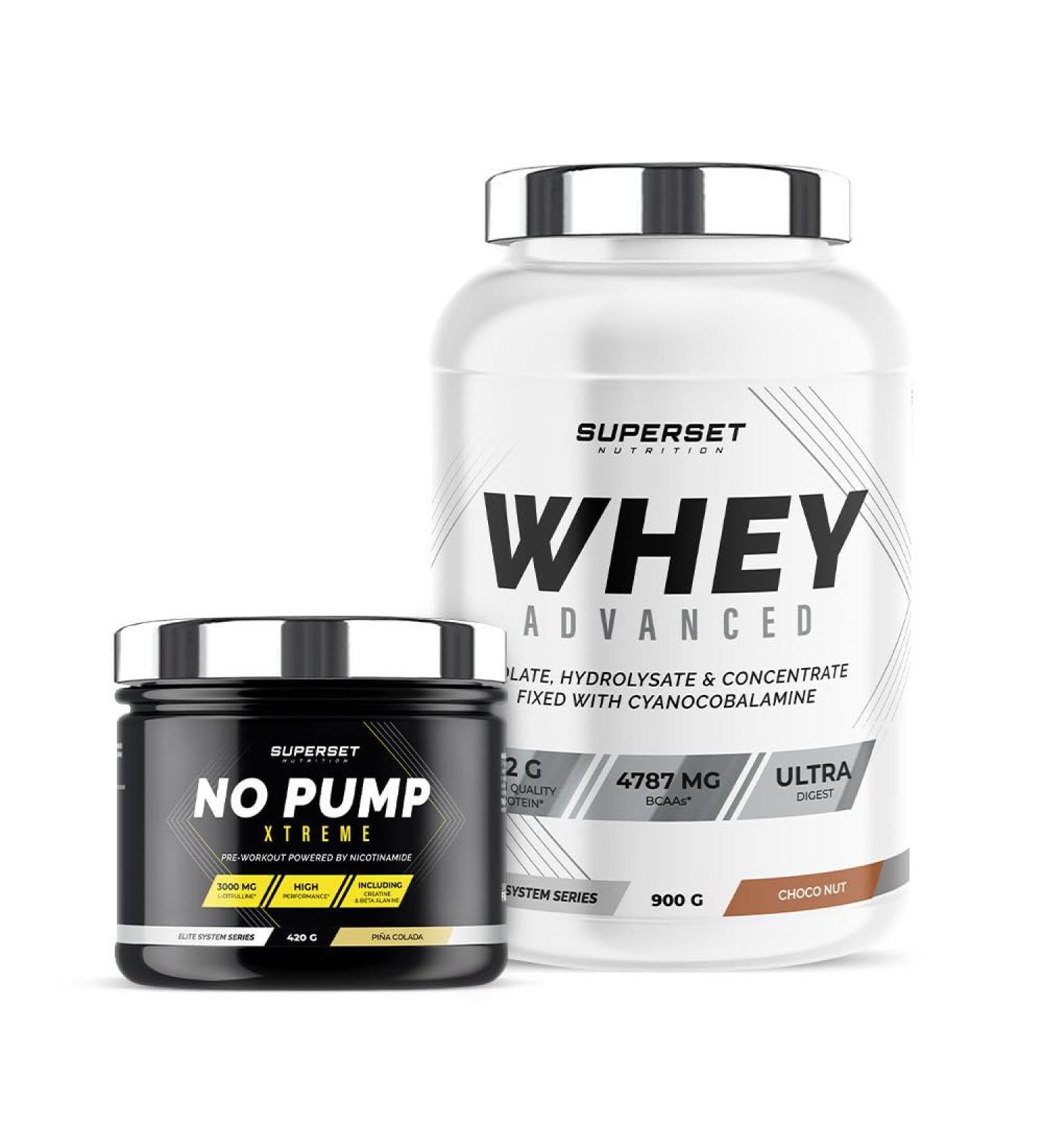 Superset Nutrition Fitness en energieprogramma 100 Whey Proteine Advanced 900g Choconut No Pump Xtreme Pina Colada - Buy Online on GoSupps.com