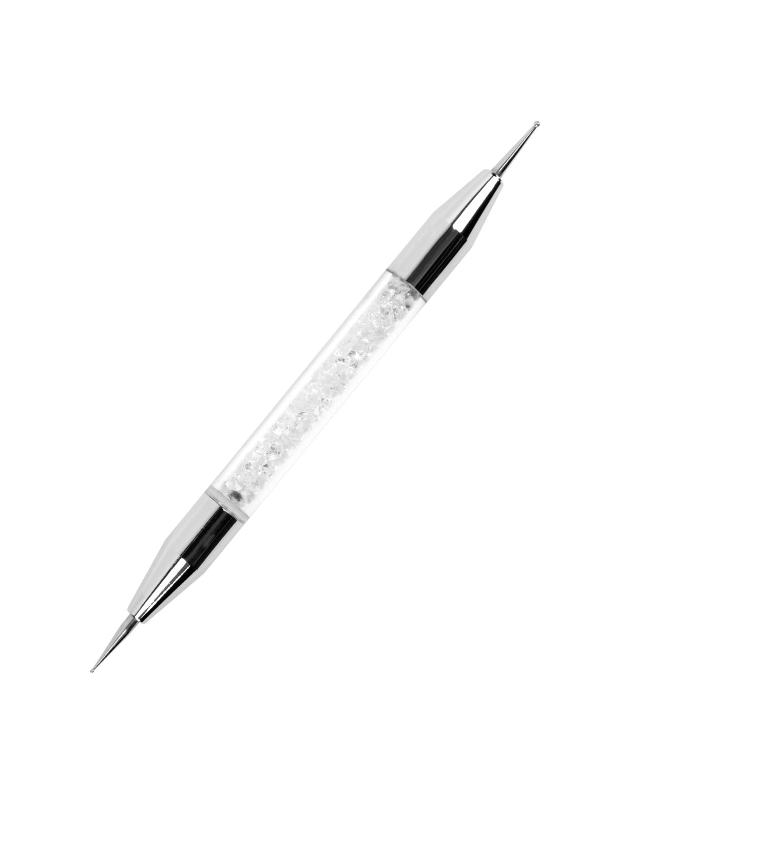 Emmi Nail 2in1 Diamond Dotting Tool - White Dotting Tool for Nail Art & French Lines | Perfect for Detailed Designs & Road Stones - Buy Online on GoSupps.com