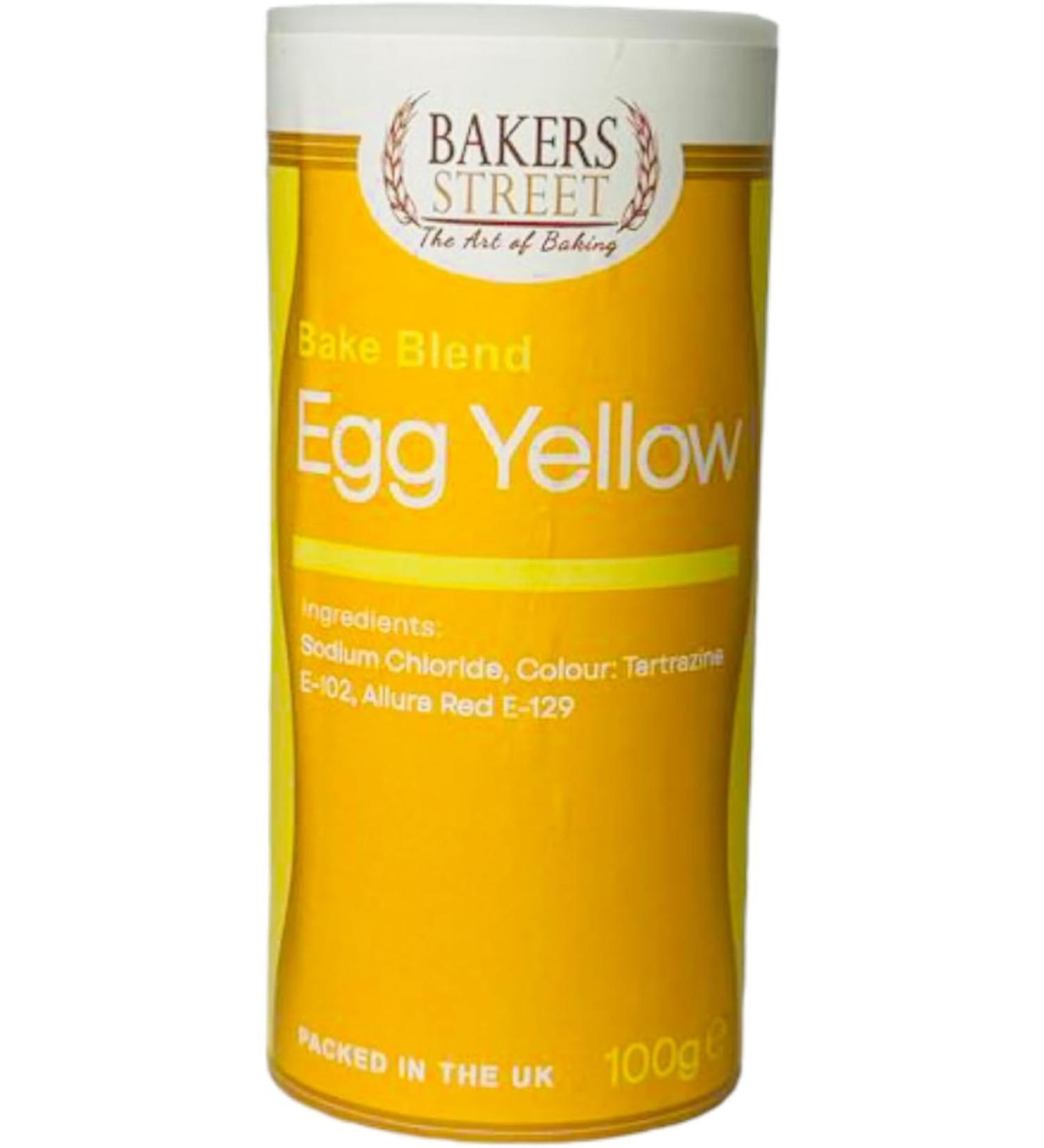 Bakers Street | Egg Yellow Food Colour Powder (100g X 6) | Use on Cake Surfaces Decorations or Colour Sugarpaste Fondant Icing Chocolate Buttercream Royal Icing Macarons and More - Buy Online on GoSupps.com