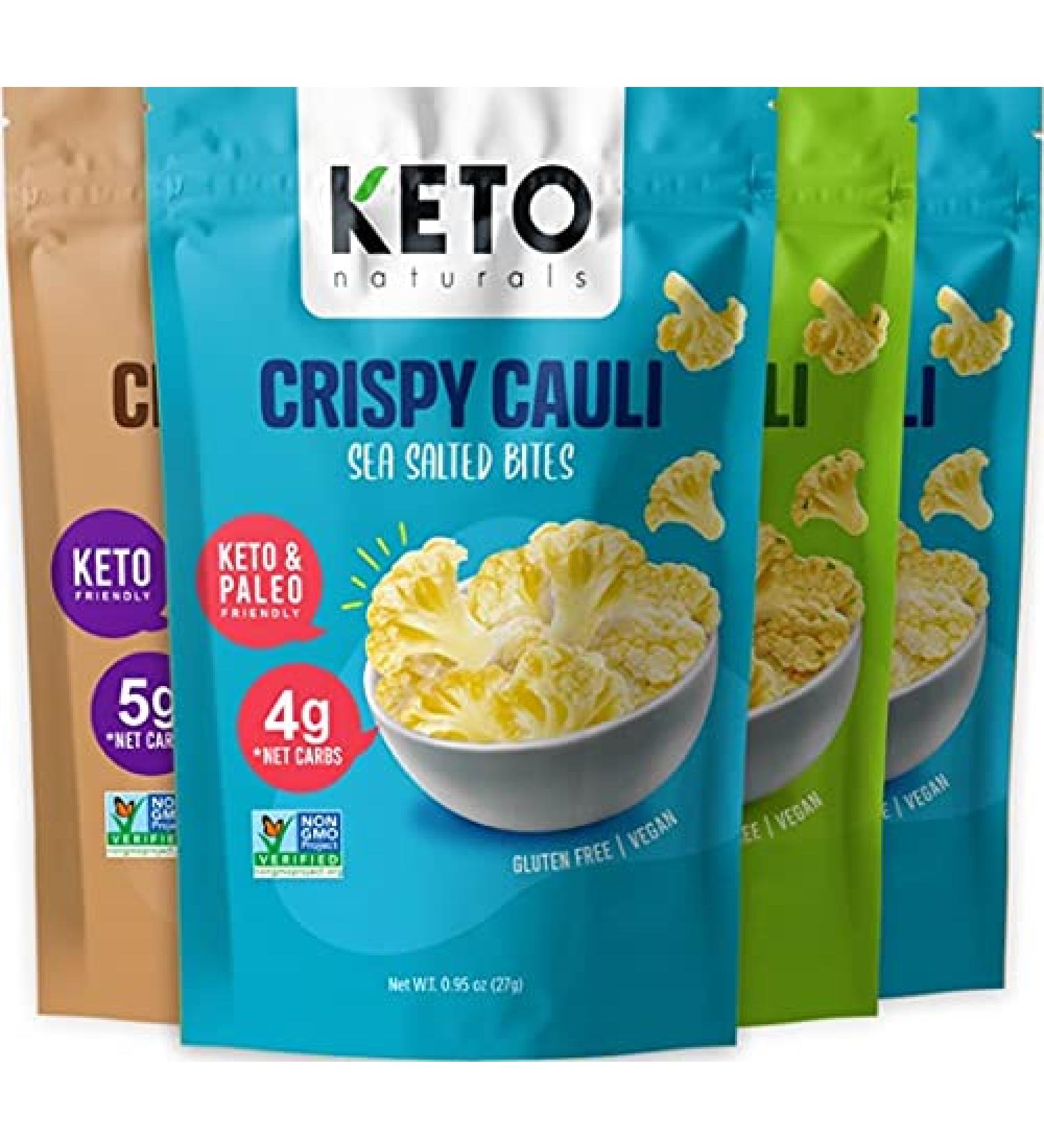 Keto Cauliflower Chips Variety Pack - Healthy Vegetable Snacks, Gluten-Free, Paleo, Vegan - 4 Pack of Cauliflower Thins for Ketogenic Diet - Buy Online on GoSupps.com