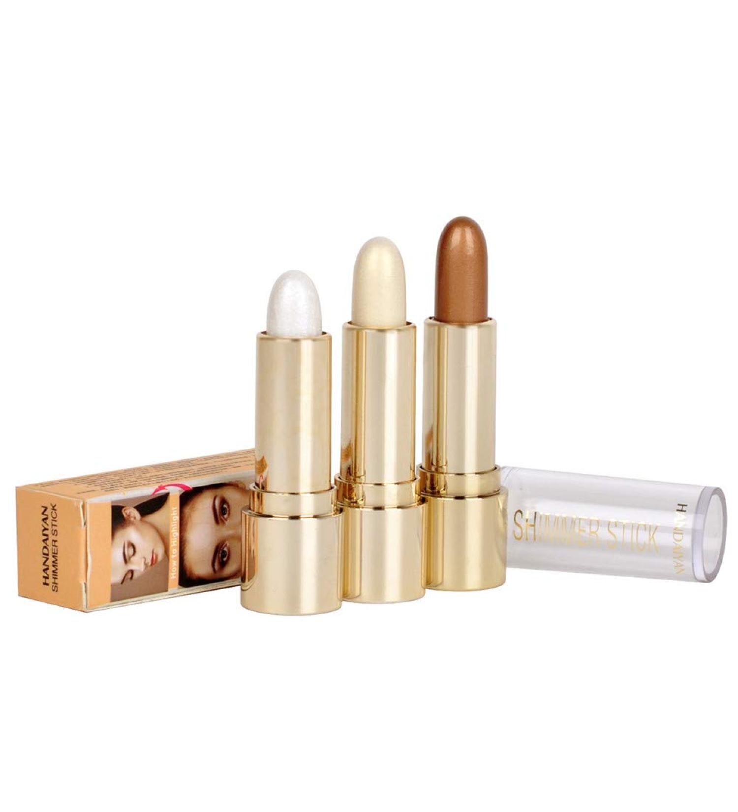 Barabum 3 Colors Illuminator Face Highlighter Makeup Sticks Whitening Cream Shimmer Stick Powder Pen 0.36 Units - Buy Online on GoSupps.com