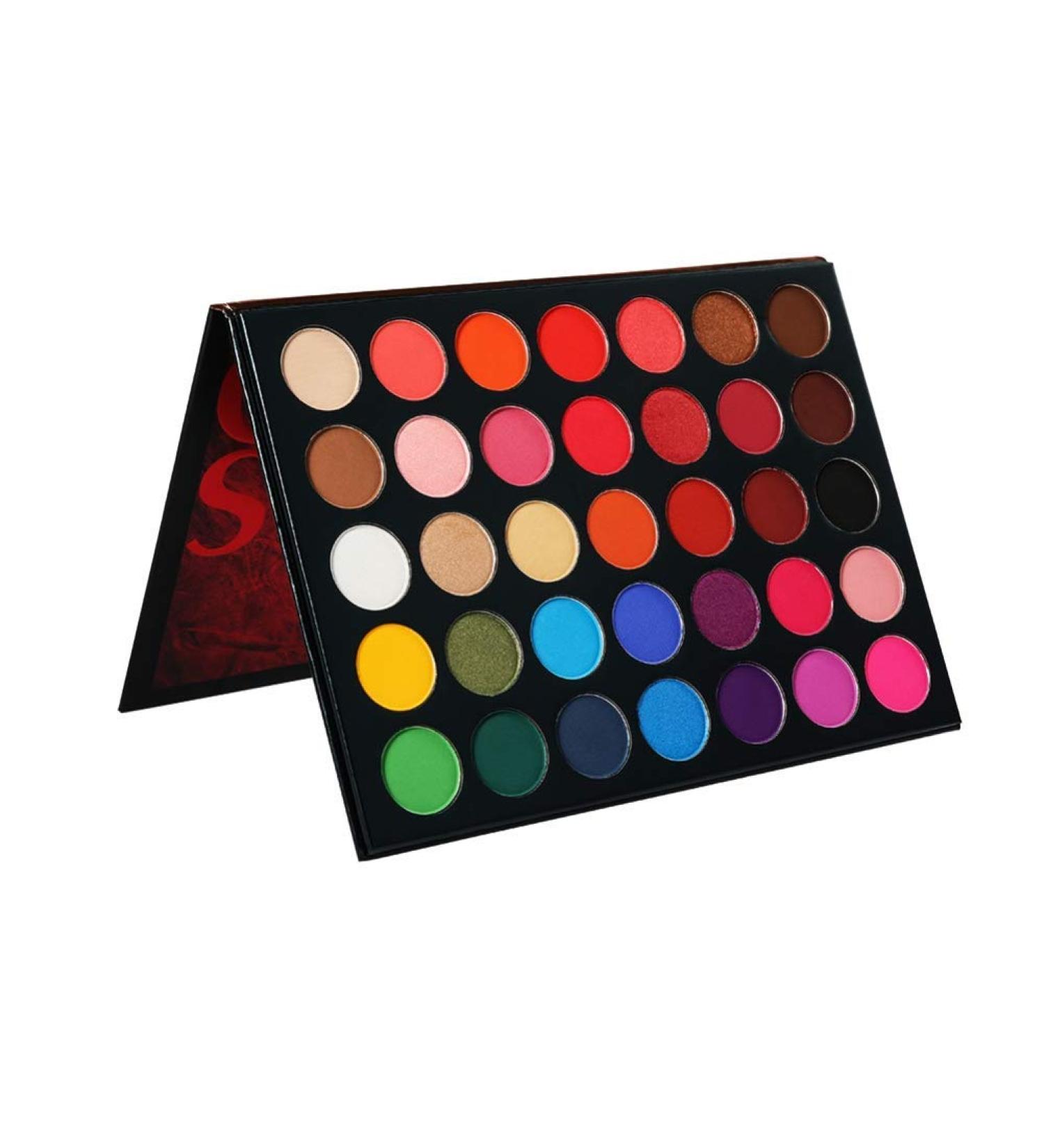 Shimmer Matte Eyeshadow Palette 35 Colors Shimmer Waterproof Makeup Palette - Buy Online on GoSupps.com