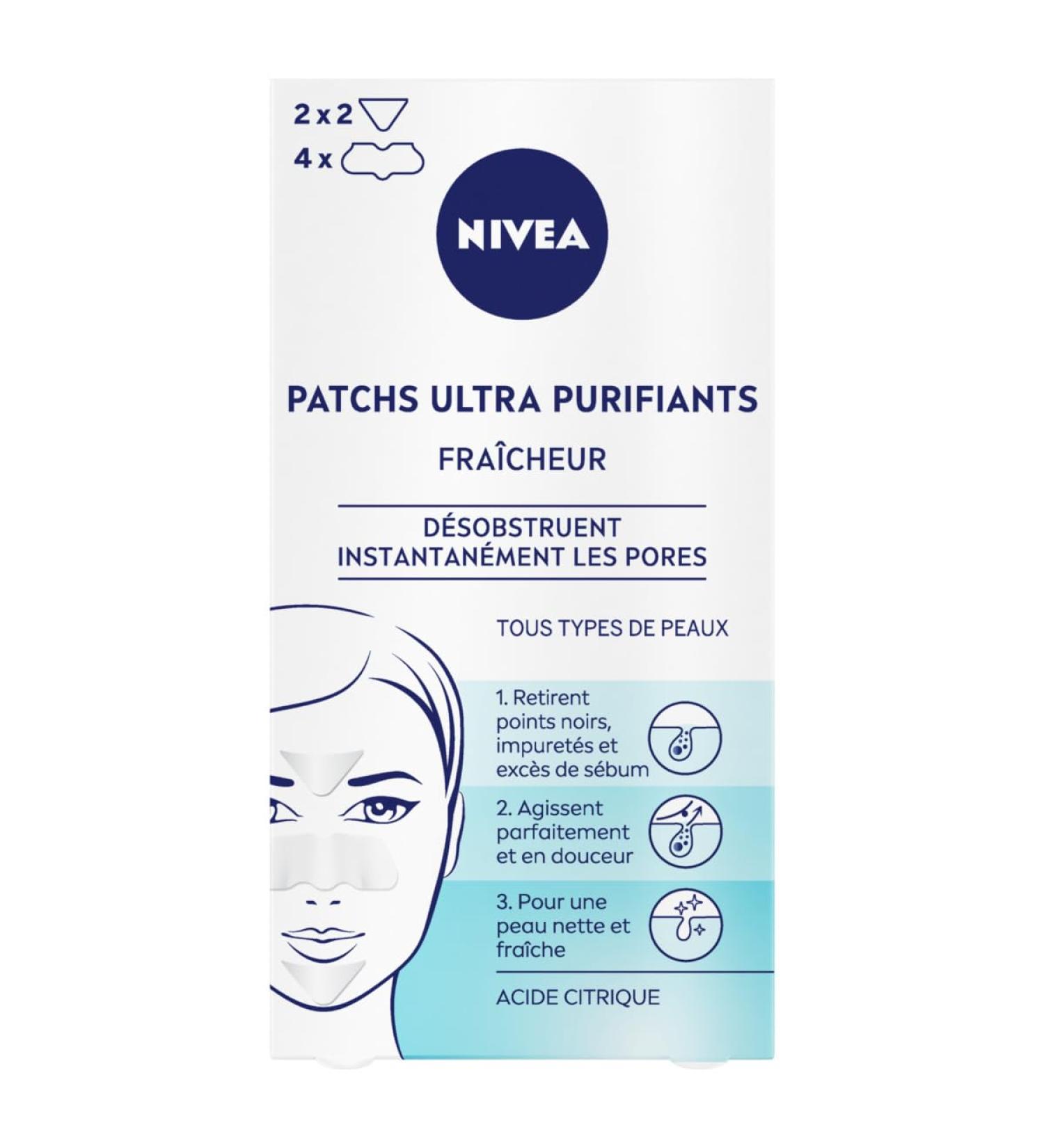 NIVEA Ultra Purifying Freshness Patches (1 x 6 patches) Patches enriched with Citric Acid against blackheads & impurities Cleansing patches for all skin types - Buy Online on GoSupps.com