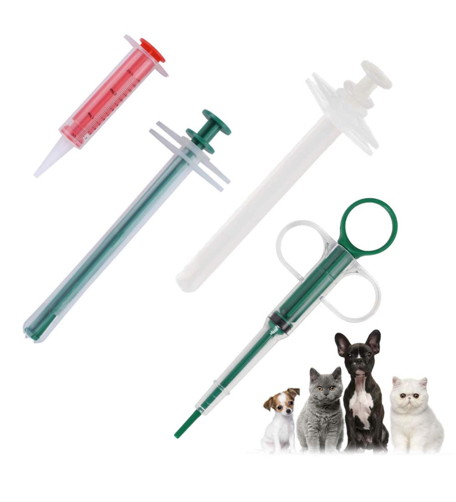 Pet Pill Shooter Set - 4 Pcs Syringe Dispenser for Cats, Dogs & Small Animals - Buy Online on GoSupps.com