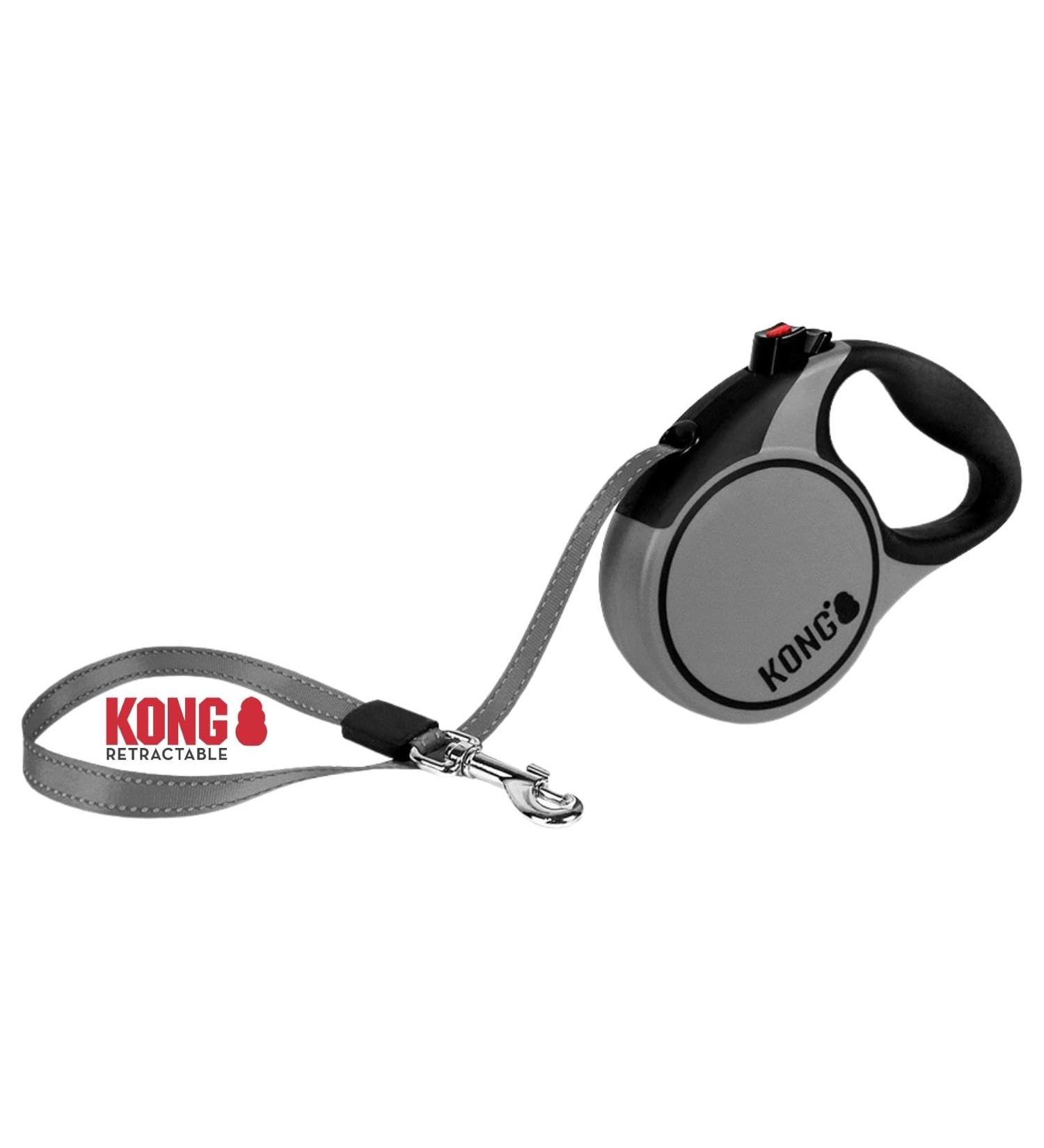 Buy High-Quality 5m Cong Roll-Out Dog Leash for Medium Dogs up to 30kg | Soft Grip & Reflective Belt | Durable Gray Design | Break & Lock System - Buy Online on GoSupps.com