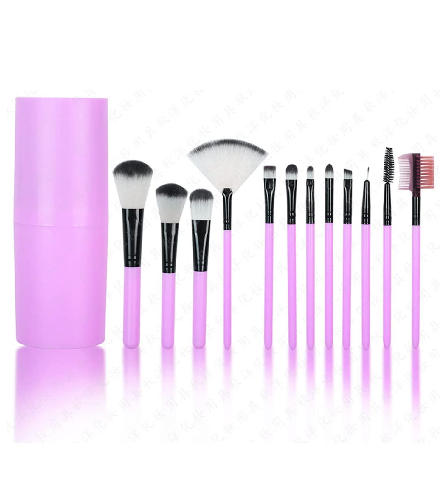 12-Piece Professional Makeup Brush Set | Premium Synthetic Brushes for Eyeshadow Concealer & Eyebrow | Includes Cosmetic Bag - International Shipping - Buy Online on GoSupps.com