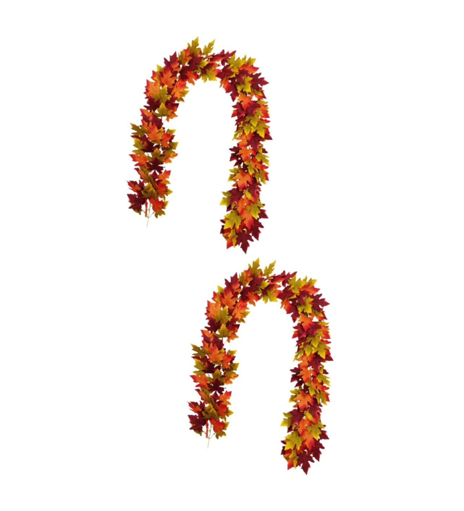 Zerodeko 2 Pcs Simulated Maple Leaf Rattan Pine Cones Hanging Vine Silk Flower - Buy Online on GoSupps.com