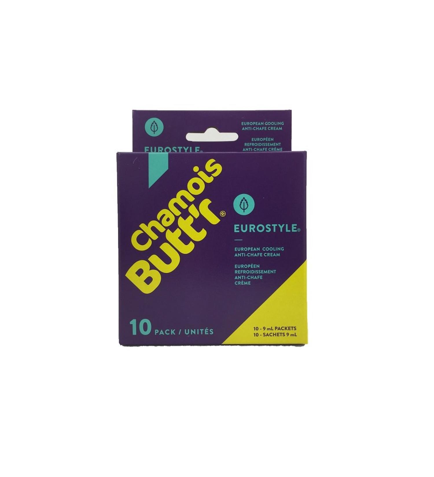 Chamois Butt'r Eurostyle Anti-Chafe Cream 10-pack - 9mL Packets | Prevent Chafing for Cyclists - Buy Online on GoSupps.com