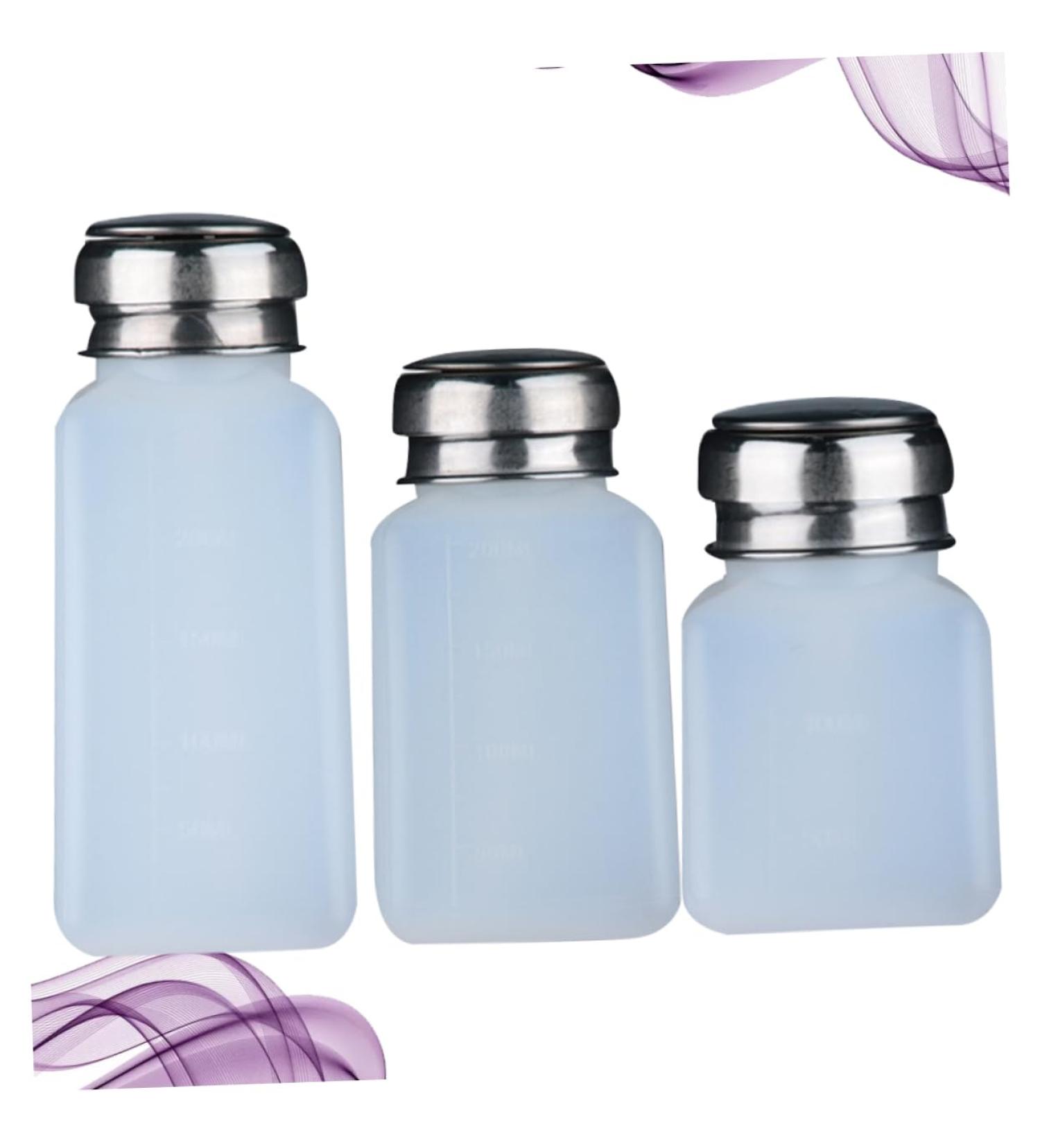  Ipetboom Ipetboom 3-Pack Pump-Filled Nail Polish Remover Bottles for Liquid Storage Bottles for Travel and Home Toiletries Detachable Design for Easy Refilling - Buy Online on GoSupps.com