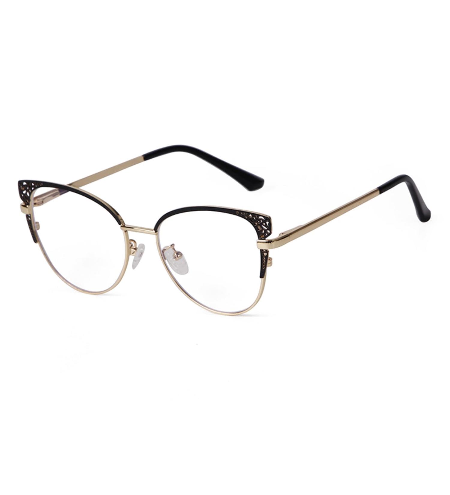 ADEWU Cat Eye Glasses for Women - Chic Black Blue Light Filter Frames - Stylish Non-Prescription Party Glasses - Buy Online on GoSupps.com