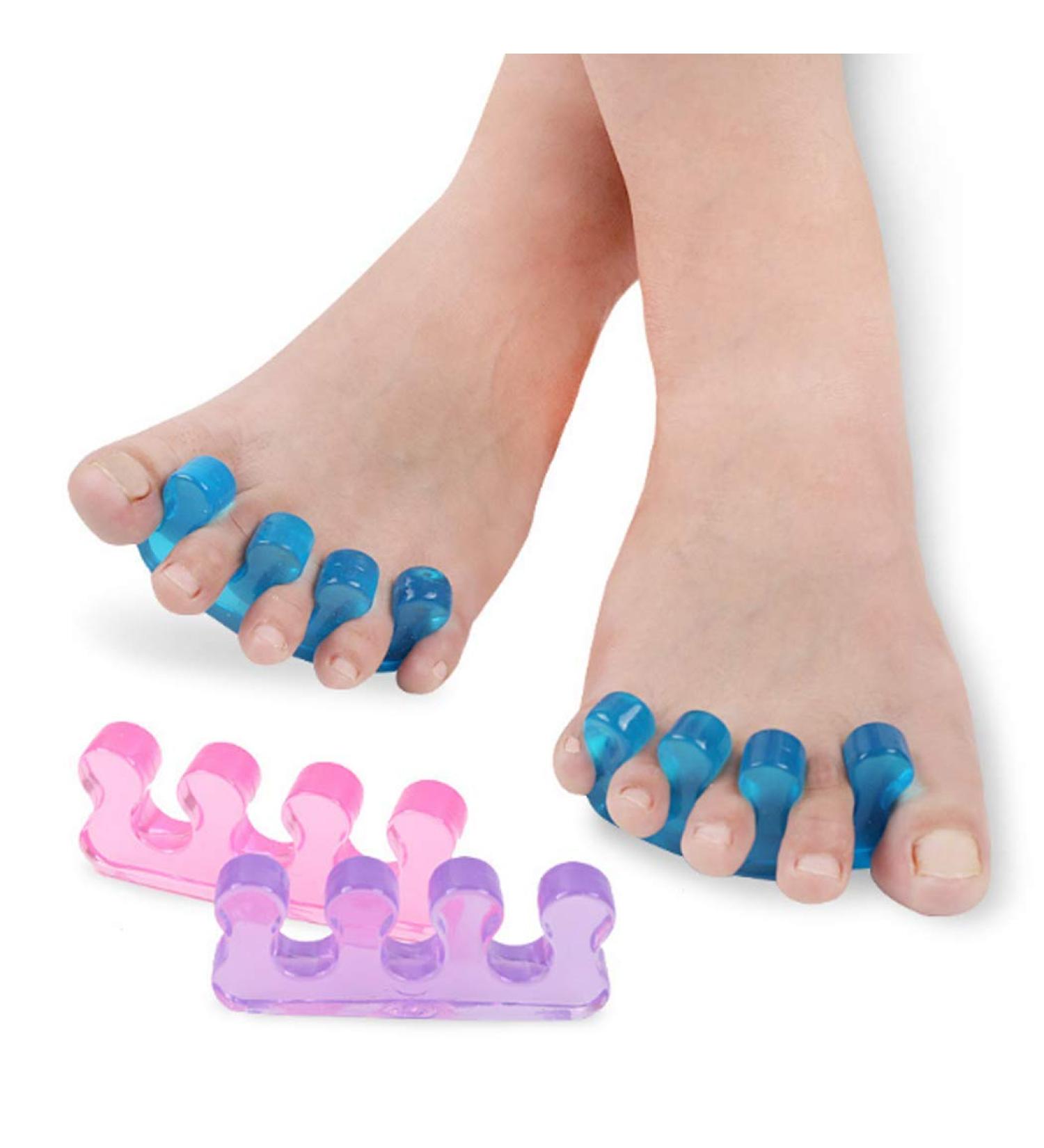 Buy Bonvie.shop Silicone Toe Separators for Pedicure | Hallux Valgus Splint & Ball Protection - Purple Color - Buy Online on GoSupps.com