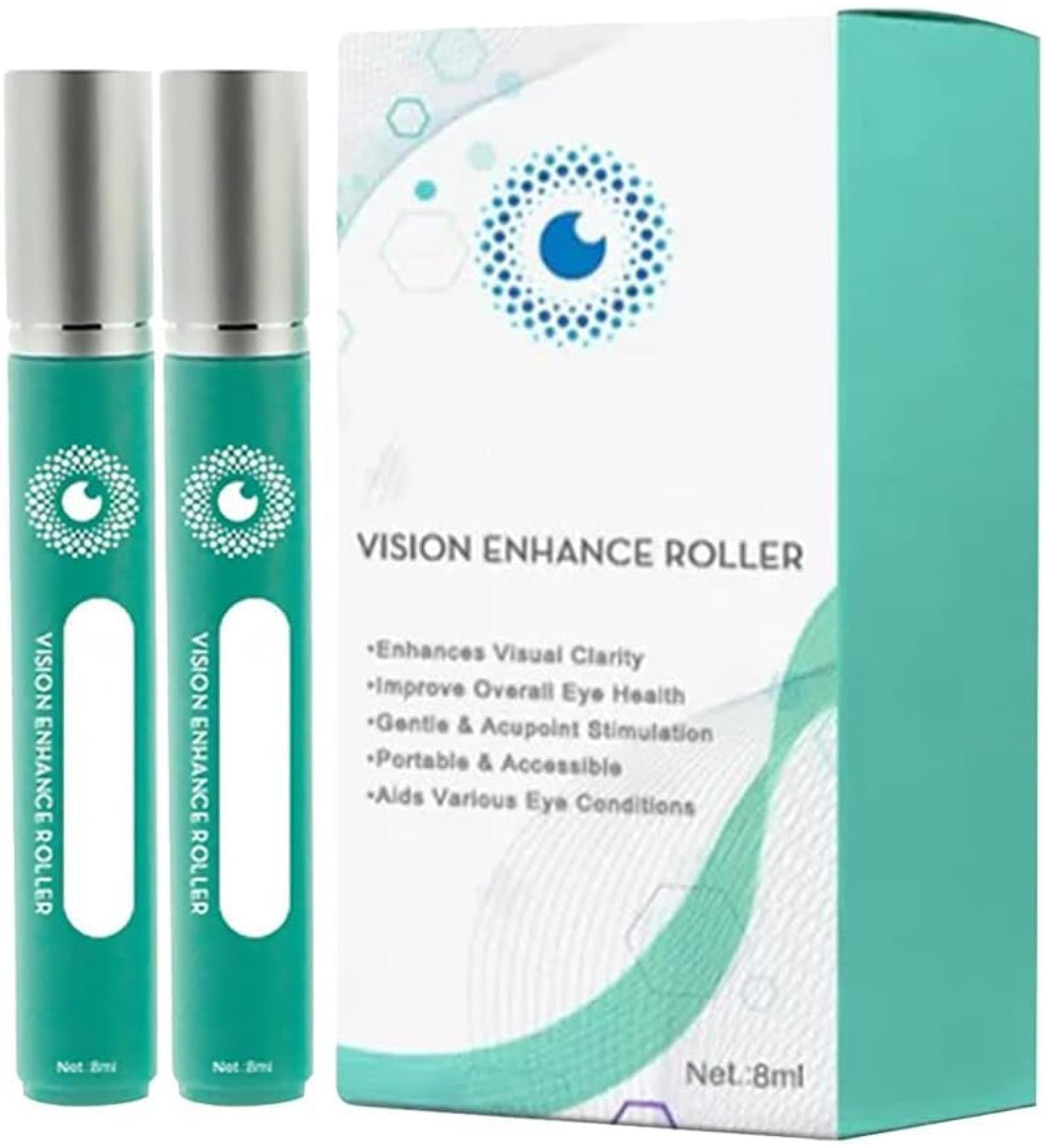 Vision Enhance Roller Vision Enhance Roller Eye Massage Roller Alleviates Eye Strain Relieve Eye Strain Enhances Visual Clarity (2 Pcs) - Buy Online on GoSupps.com