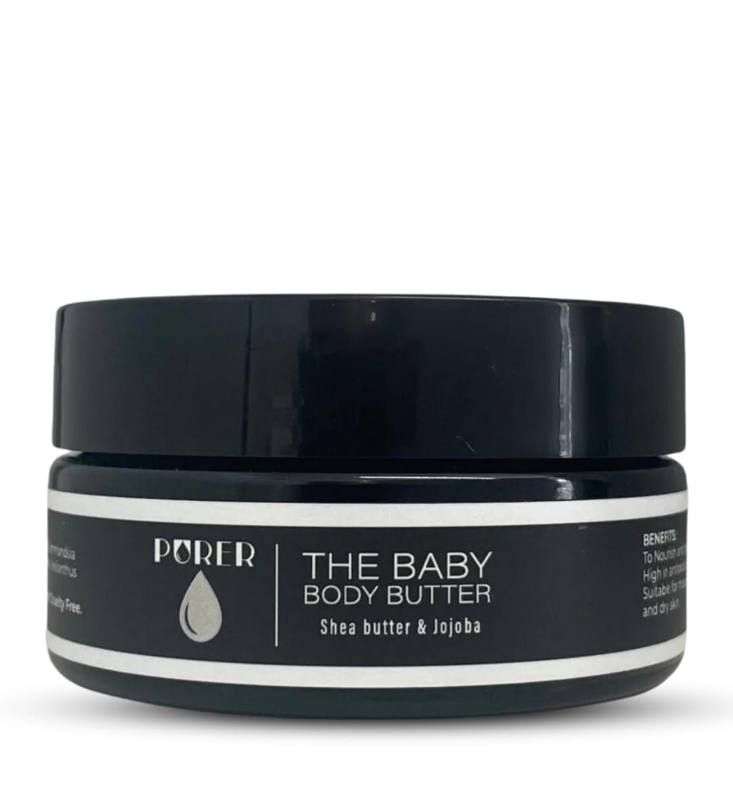 Purermama Baby Body Butter | Moisturizes & Soothes Dry Skin | Fragrance-Free Preservative-Free Glow Butter | Anti-Microbial Formula | Skin Healing Properties | 100% Natural - 207g - Buy Online on GoSupps.com