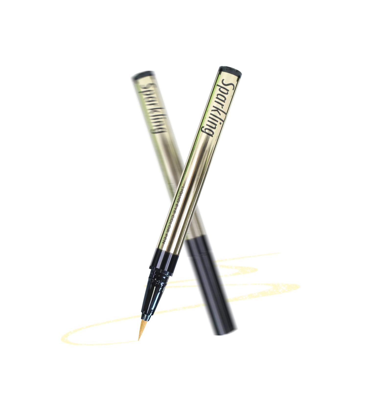 Music Flower Waterproof Liquid Eyeliner Pen | Metallic Shimmer Color | Smudge-Resistant & Long-Wearing | Light Gold - Buy Online on GoSupps.com