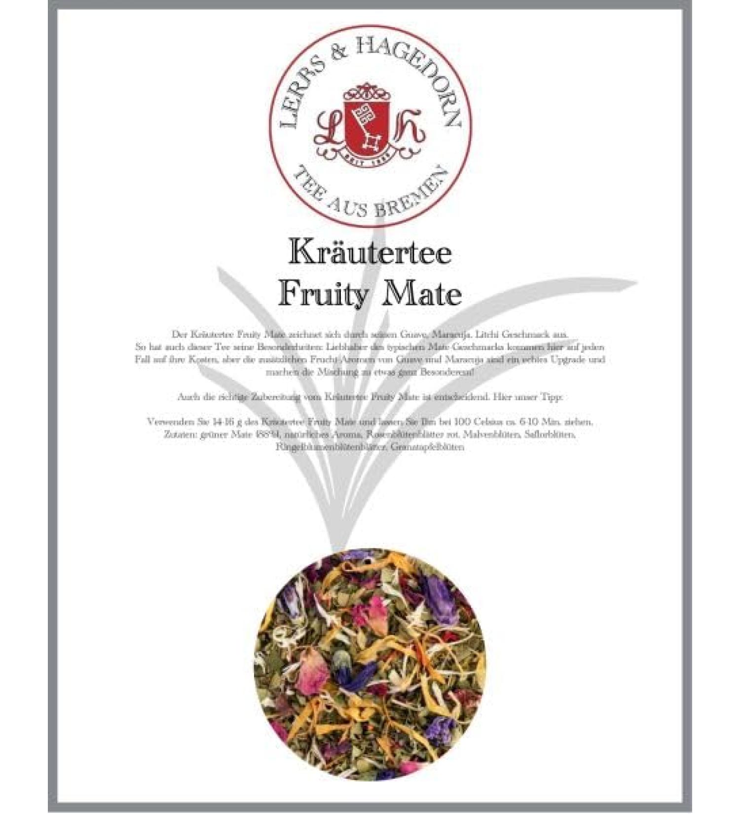  Lerbs & Hagedorn Tisane Fruity Mate 2 kg - Buy Online on GoSupps.com