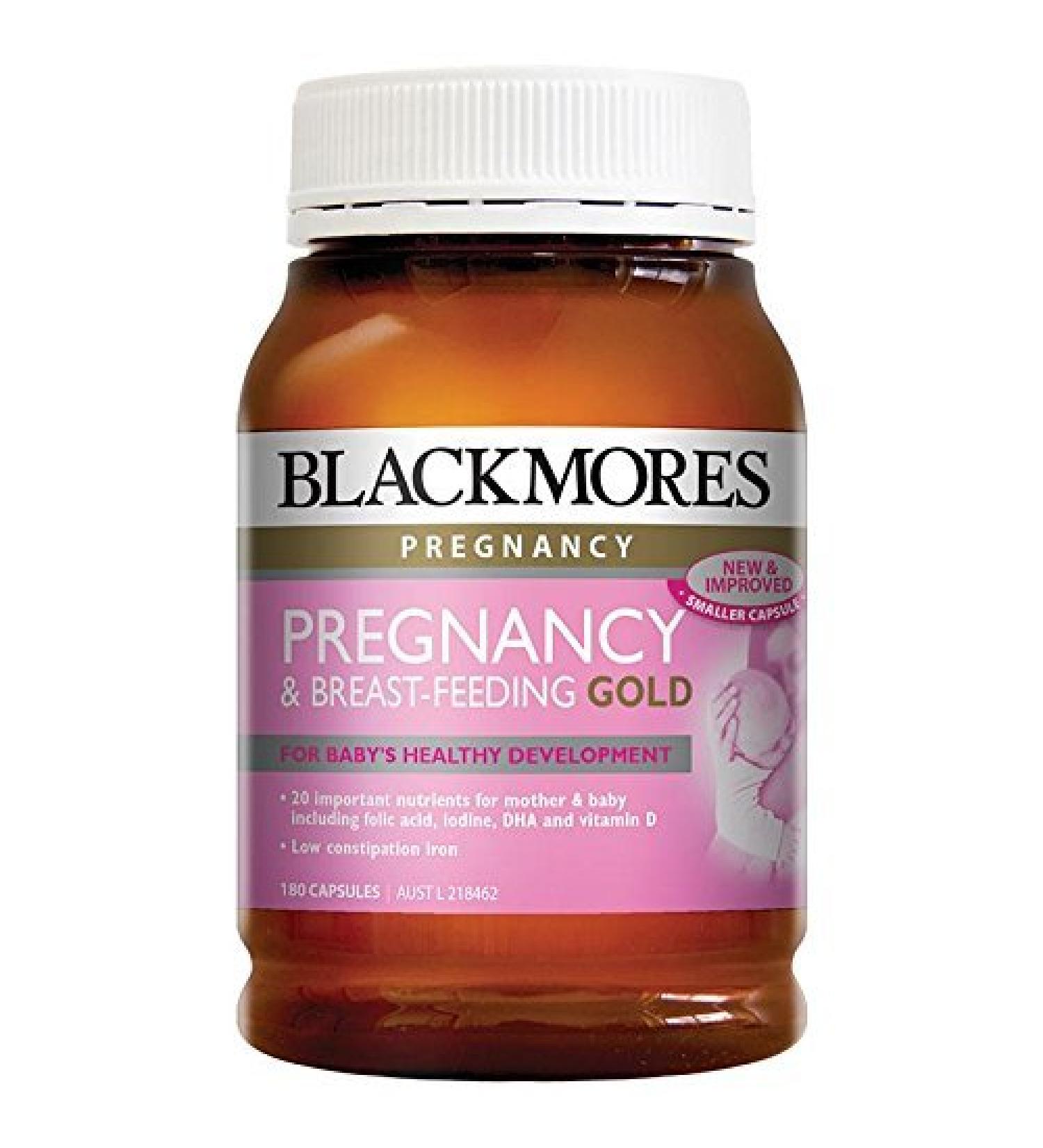 Blackmores Pregnancy & Breastfeeding Gold 180 Caps Health Supplement Essential Nutrients for Mother and Baby DHA Fish Oil
