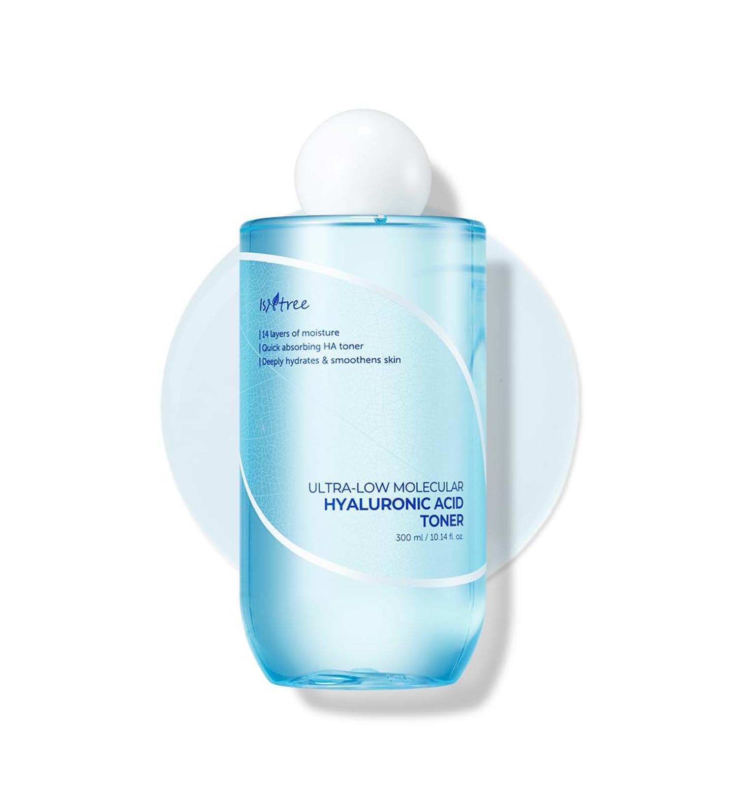 ISNTREE Ultra-Low Molecular Hyaluronic Acid Toner 300ml, 10.14 fl.oz | Korean Skincare | Quick Absorbing | Deep Hydration & Skin Smoothing | Vegan & Fragrance-Free - Buy Online on GoSupps.com