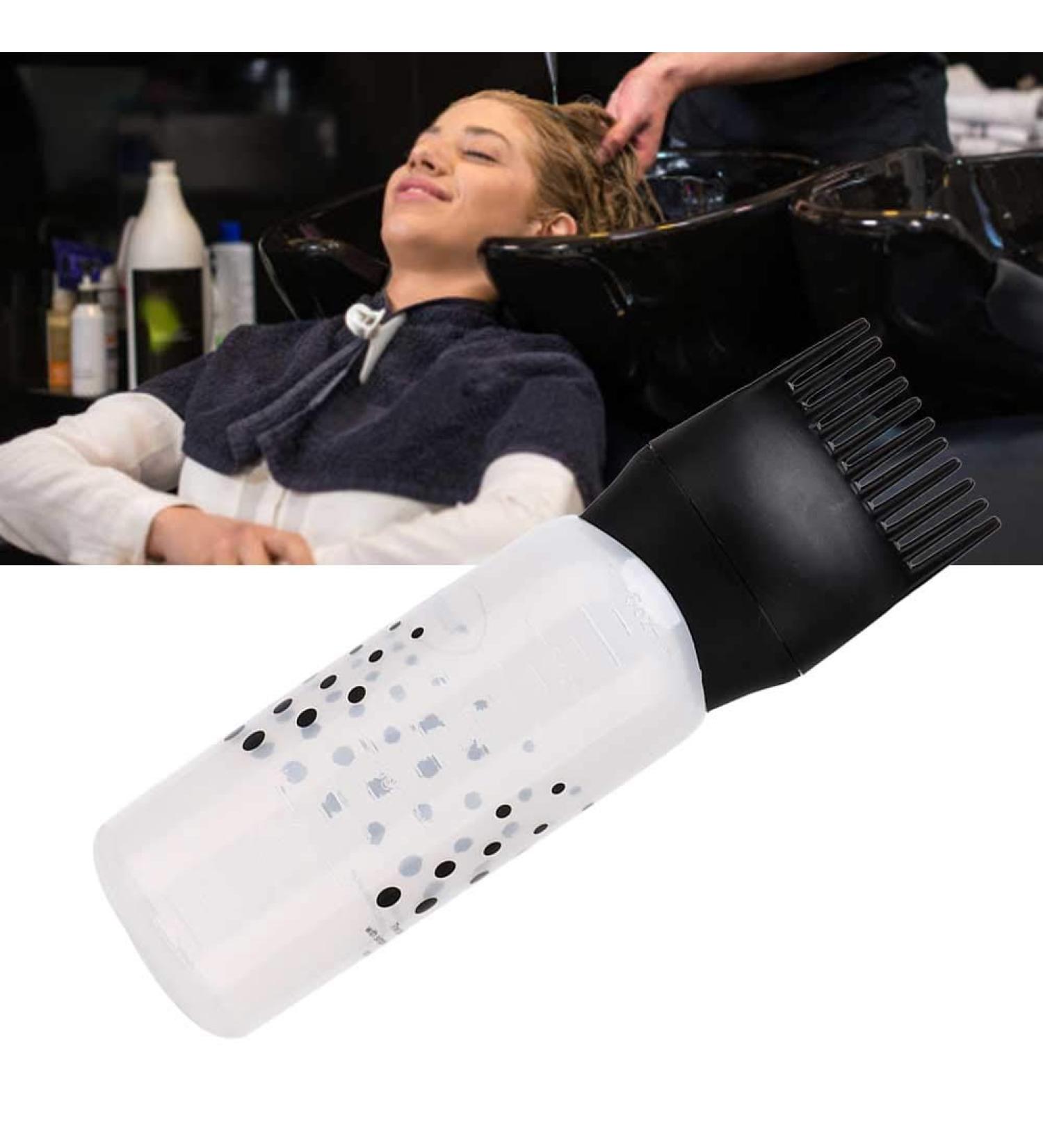 Yctze 170ml Hair Dye Bottle Shampoo with Comb Teeth Ideal for Salon Hair Coloring Application & Spa Equipment (Black) - Buy Online on GoSupps.com