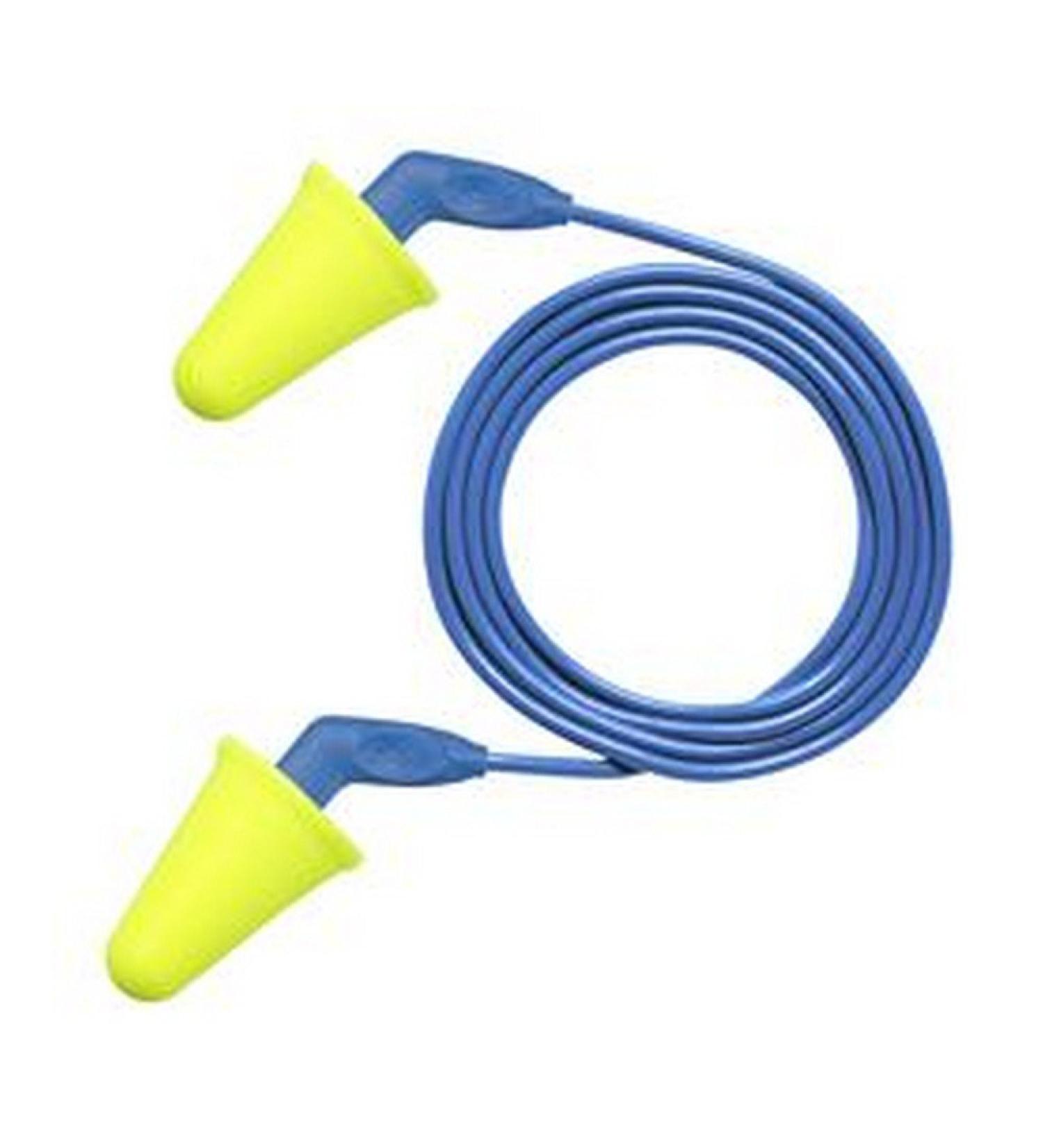 3M 10080529180183 E-A-R Push-Ins Soft Touch E3184000 NRR 31 Disposable Earplugs Standard Yellow/Blue (Pack of 200)
