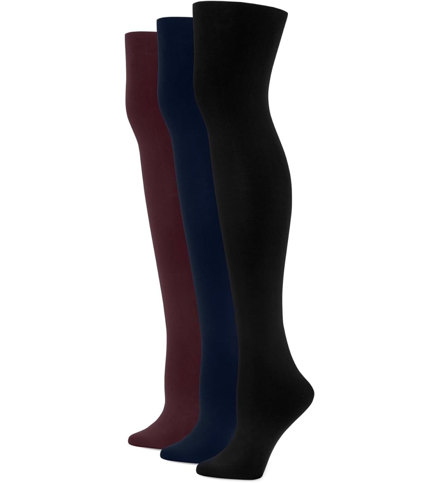 No Nonsense Women's Yoga Waistband Blackout Tights - 3 Pack | Comfortable and Stylish - Buy Online on GoSupps.com