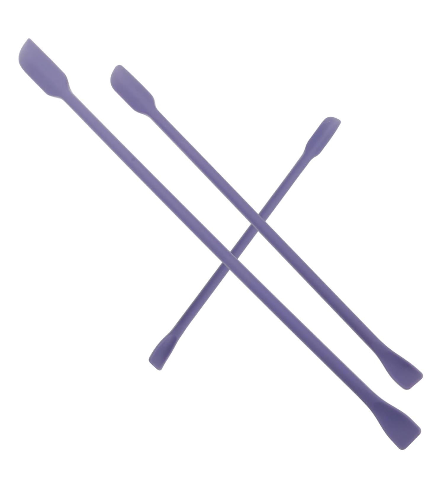 Healeved 3pcs Small Tip Scraper Skincare Tiny Spatula Mini Spatula Silicone Bottle Scraper Violet - Buy Online on GoSupps.com