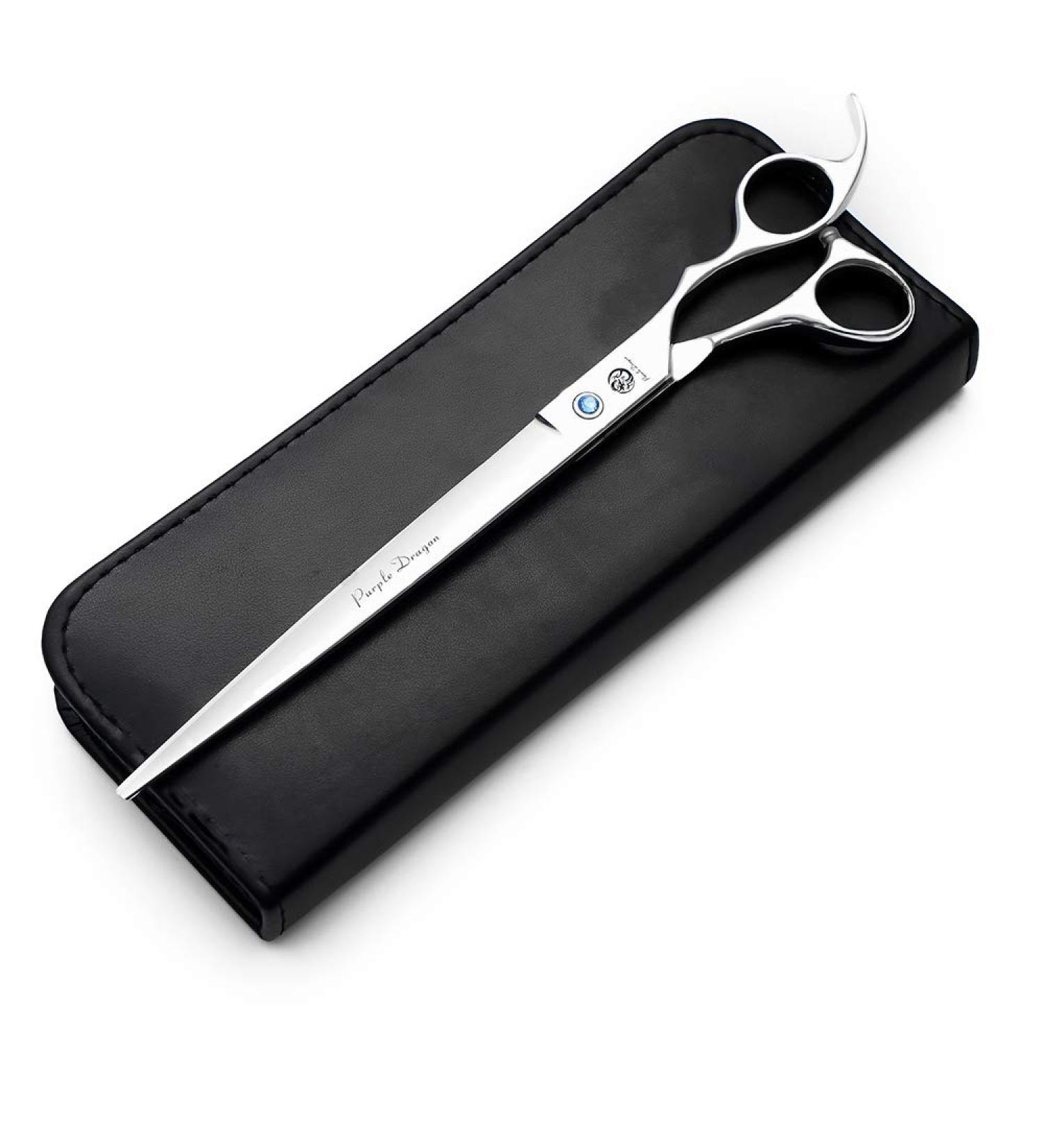 Purple Dragon 9 Inch Sharp Edge Salon Hair Cutting Shears with Bag - Professional Pet/Dog Grooming Scissors for Barber or Groomer - Buy Online on GoSupps.com