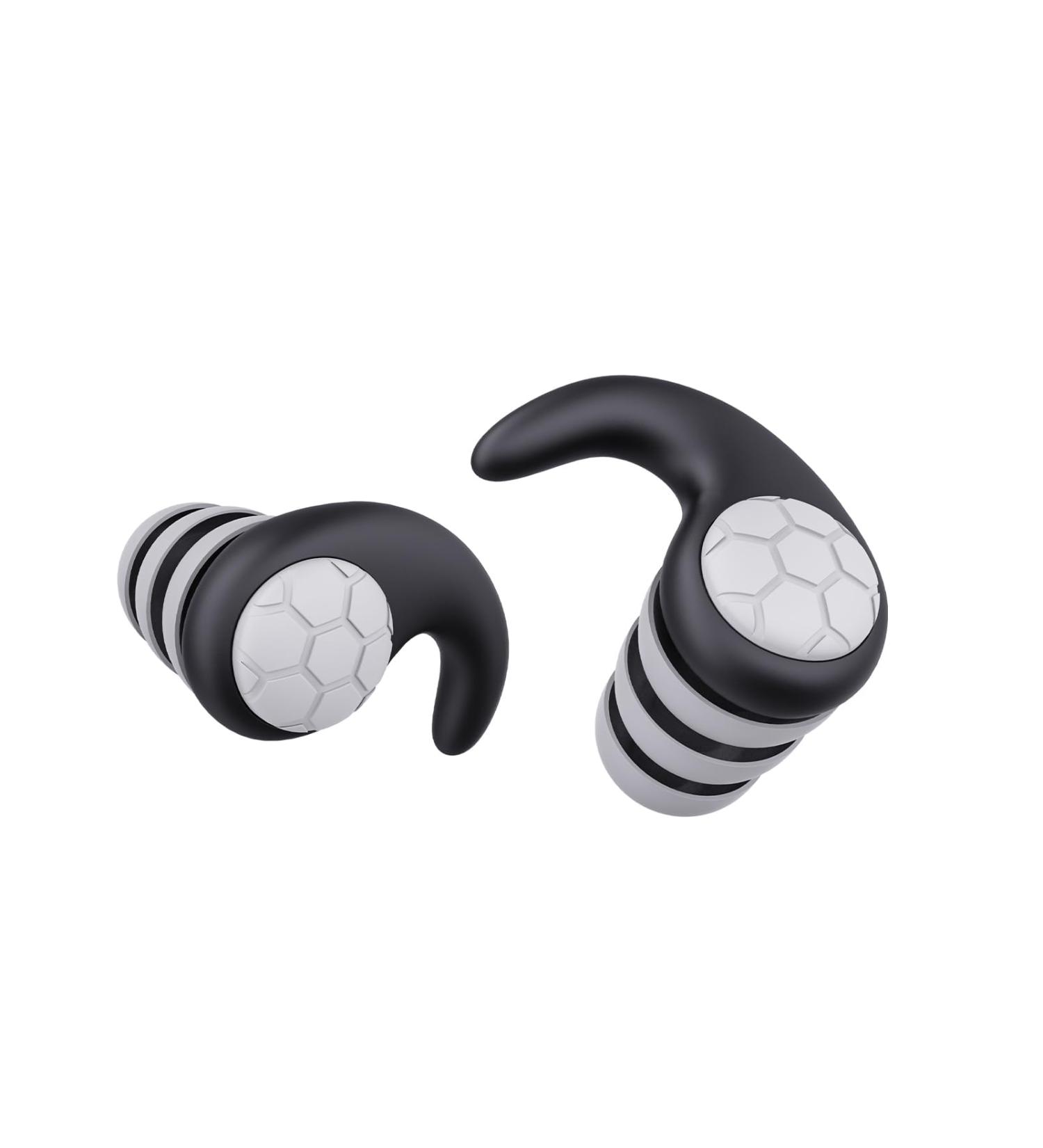 Noise Cancelling Ear Plugs for Sleeping | 35dB Flexible Silicone Earplugs for Focus & Work | Includes S/M/L Eartips & Storage Case - Black - Buy Online on GoSupps.com