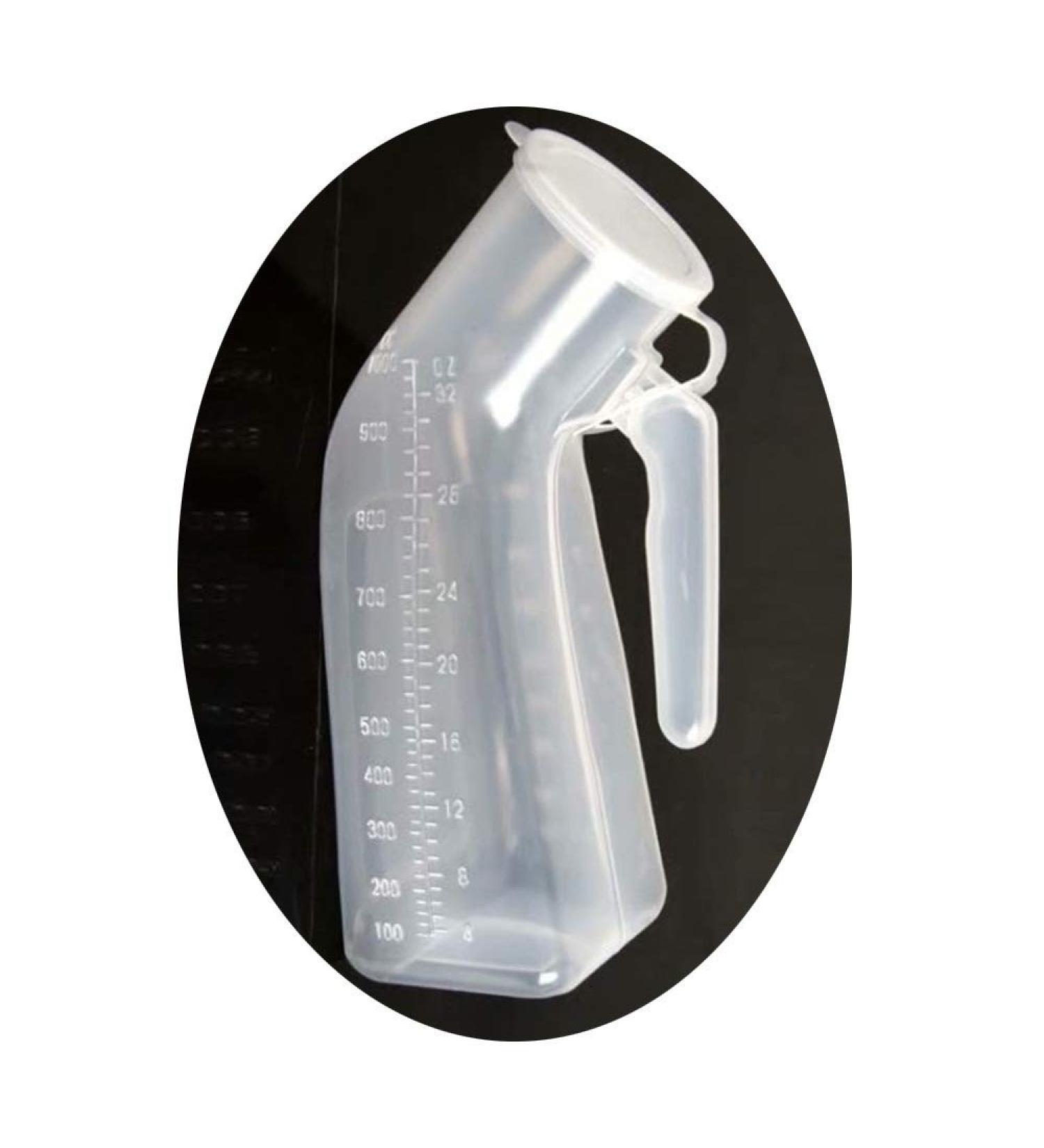 Mobile Toilet Potty Pee Urine Bottle Urinal Portable Men's Transparent Plastic Material 1000Ml Capacity - Buy Online on GoSupps.com