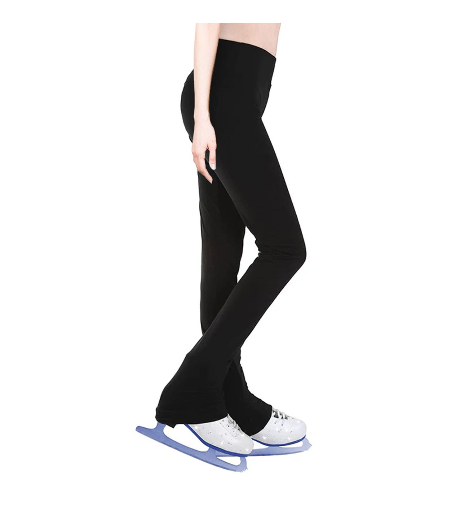 Girls' Black Figure Skating Dance Pants | High Waist Stretch Legging for Kids 4-5T - Buy Online on GoSupps.com