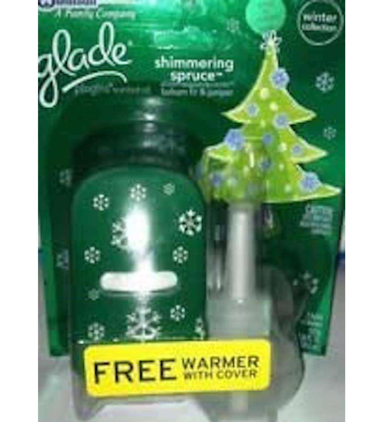 Glade Winter Collection Shimmering Spruce Plugins Scented Oil Warmer & 2 Refills (Quanity 1)