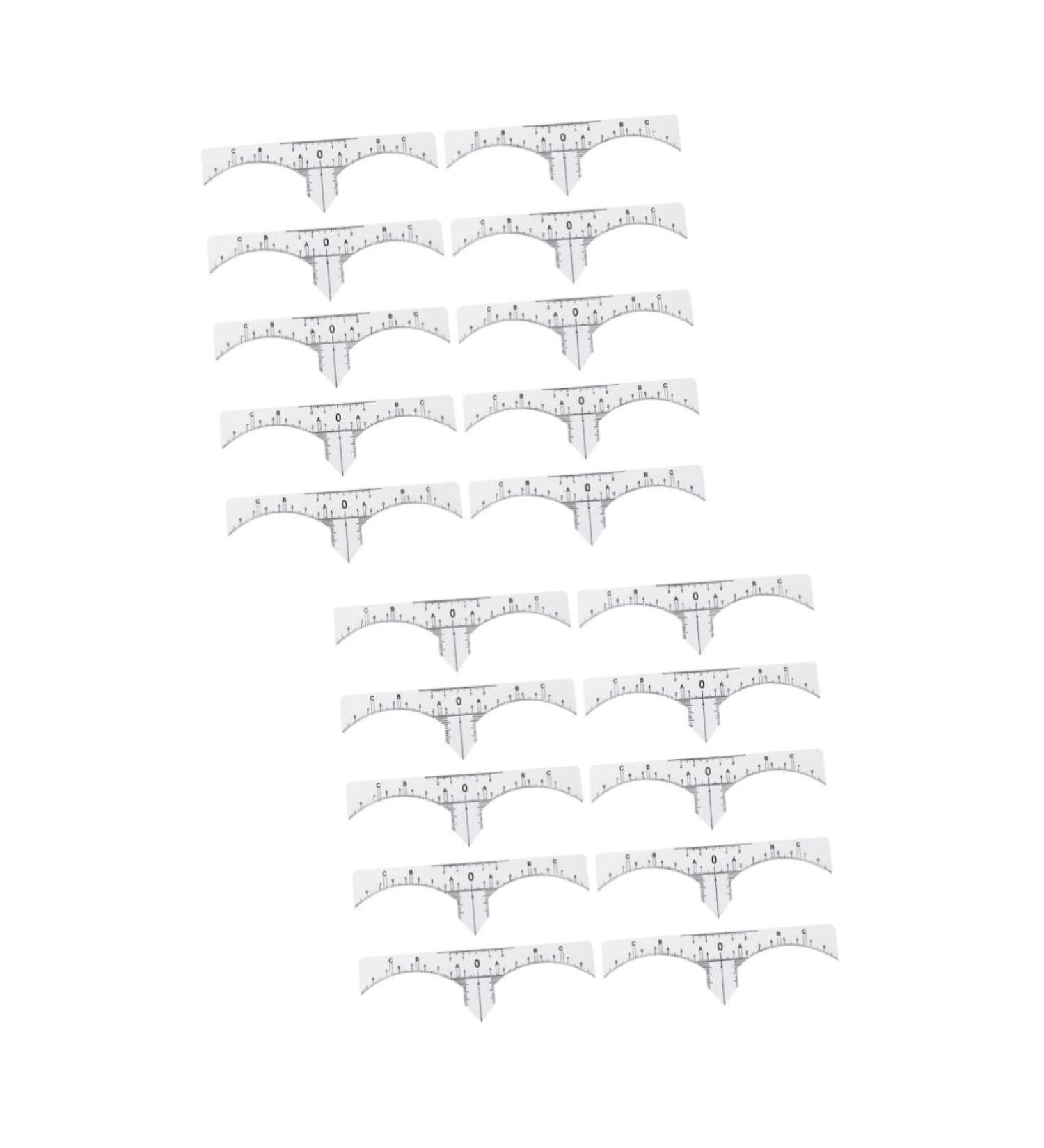 Hemoton 20 Pcs Eyebrow Guide Measure Tool Microblading Ruler Guide Makeup Ruler Eyebrow Ruler Make up - Buy Online on GoSupps.com