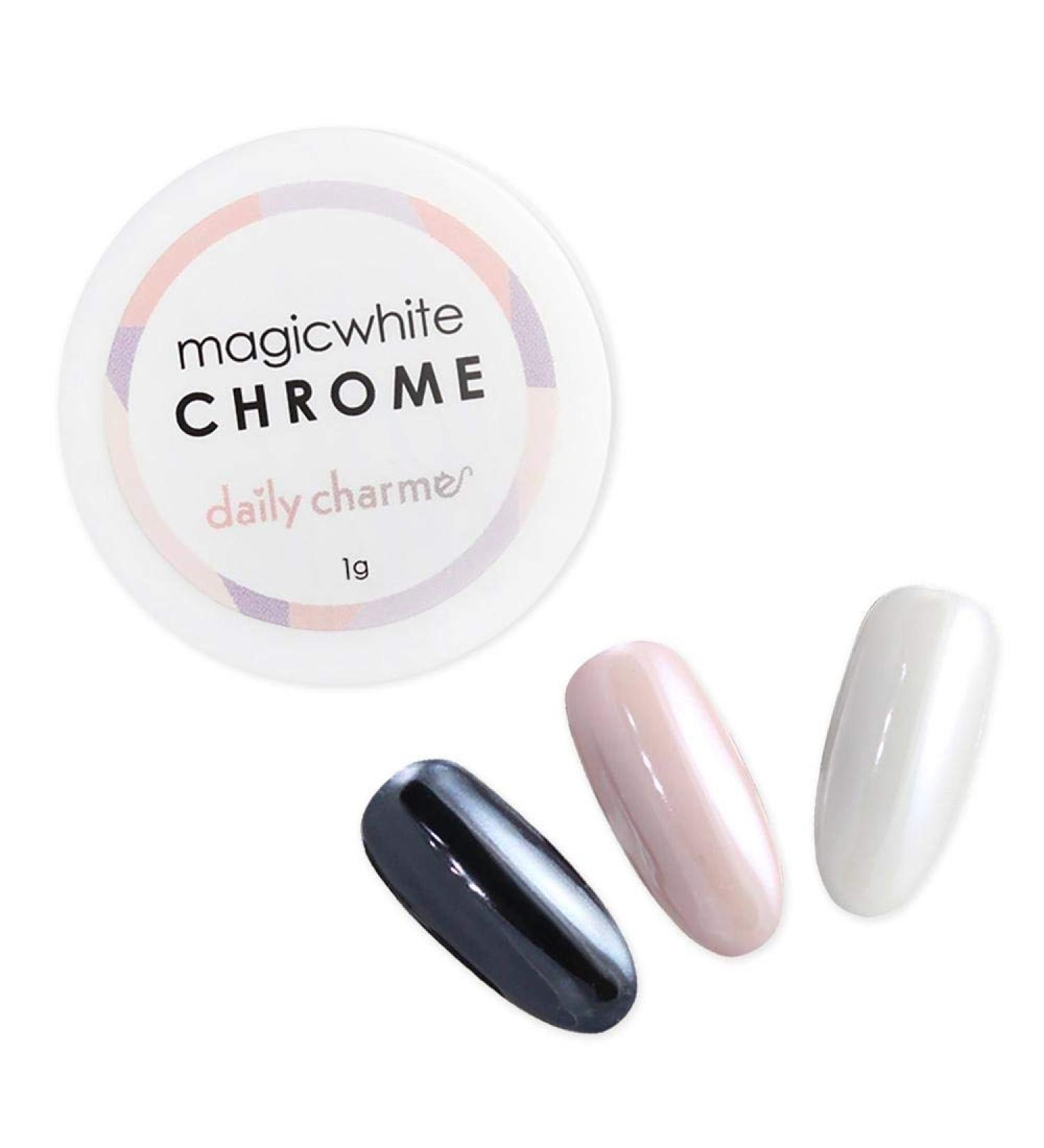 Daily Charme Magic White Nail Chrome Powder - 1g Pearlescent Glazed Donut Nail Art for DIY & Salons - International Shipping - Buy Online on GoSupps.com