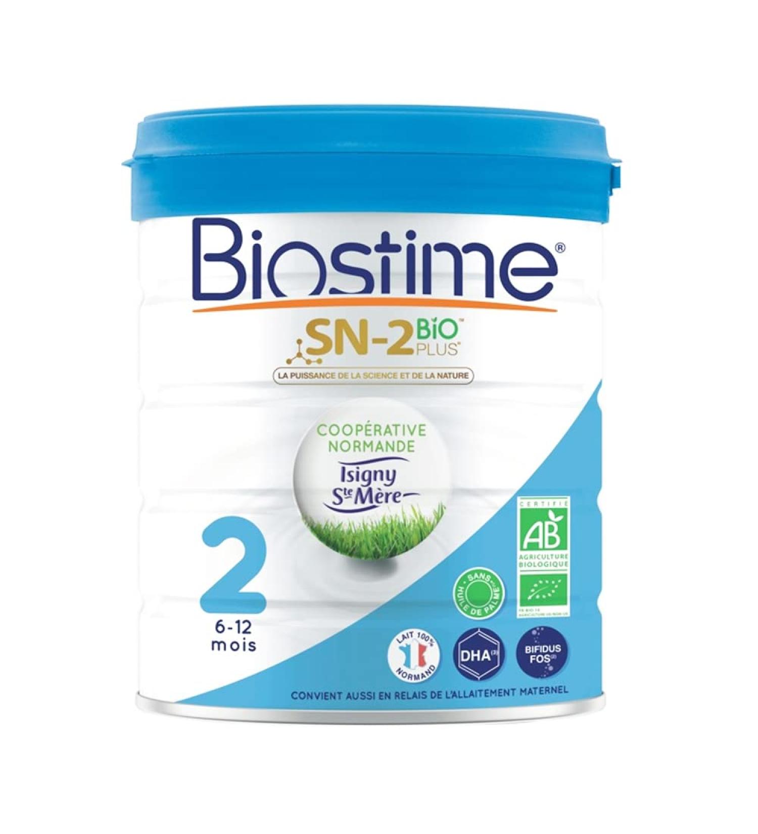 Biostime SN-2 Bio Plus - Lait infantile Bio 2 me ge en poudre de 6 12 mois (800g)