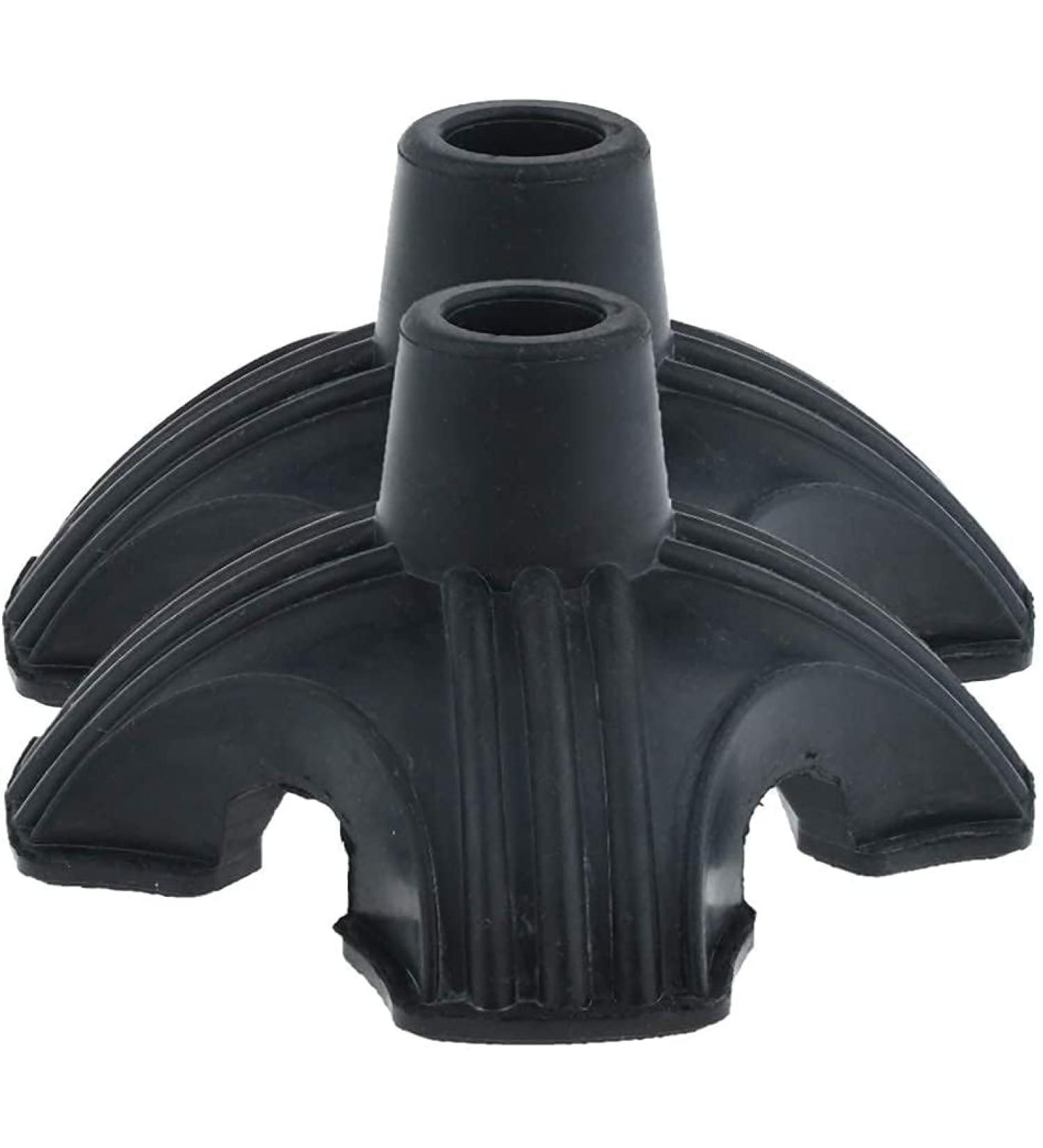 Pack of 2 Anti-Slip Quad Rubber Replacement Tip Base for Elderly Cane Walking Stick Crutches 7/8 Inches Present - Buy Online on GoSupps.com