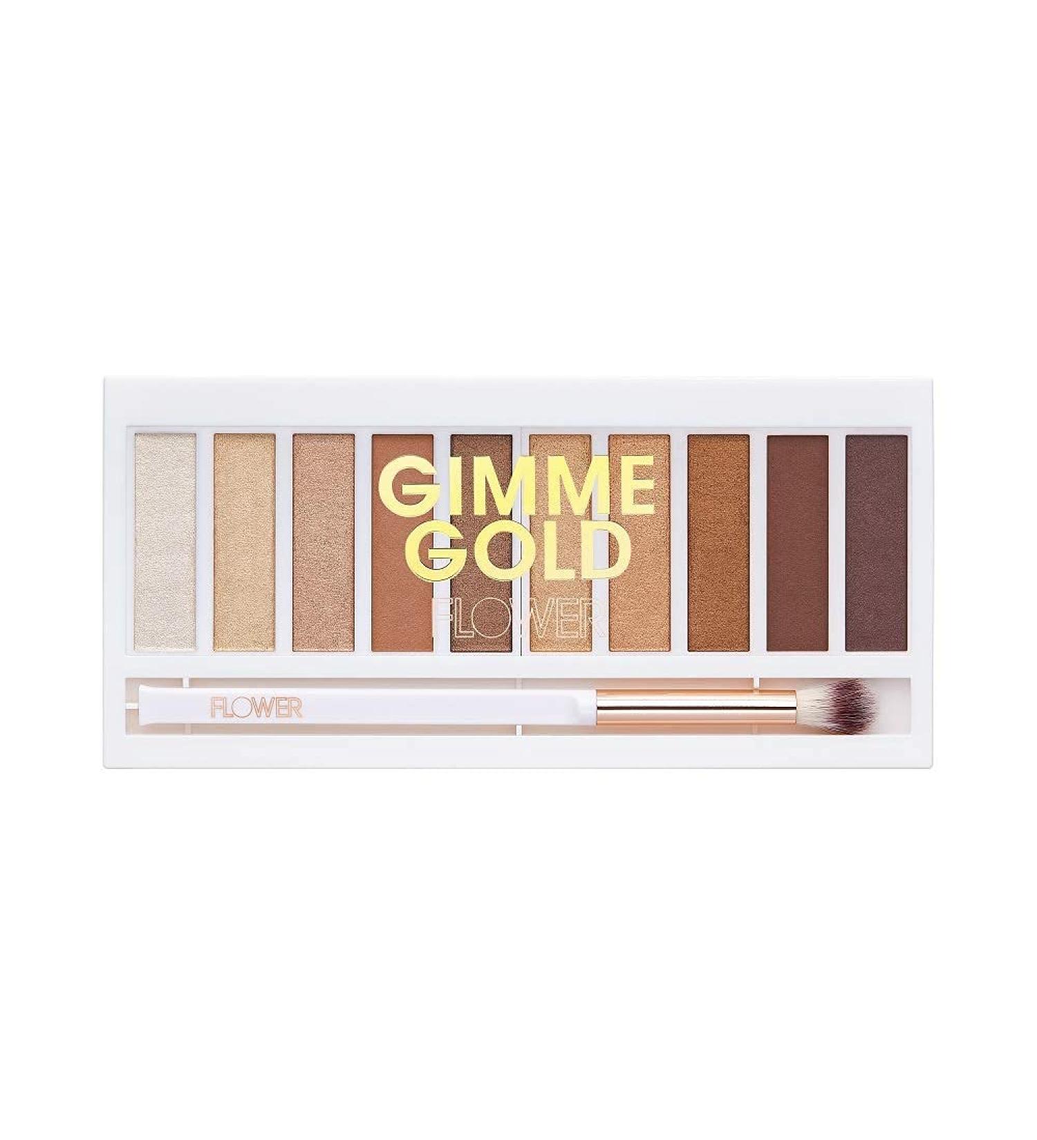 FLOWER BEAUTY Shimmer & Shade Eyeshadow Palette- Gimme Gold  1 ea