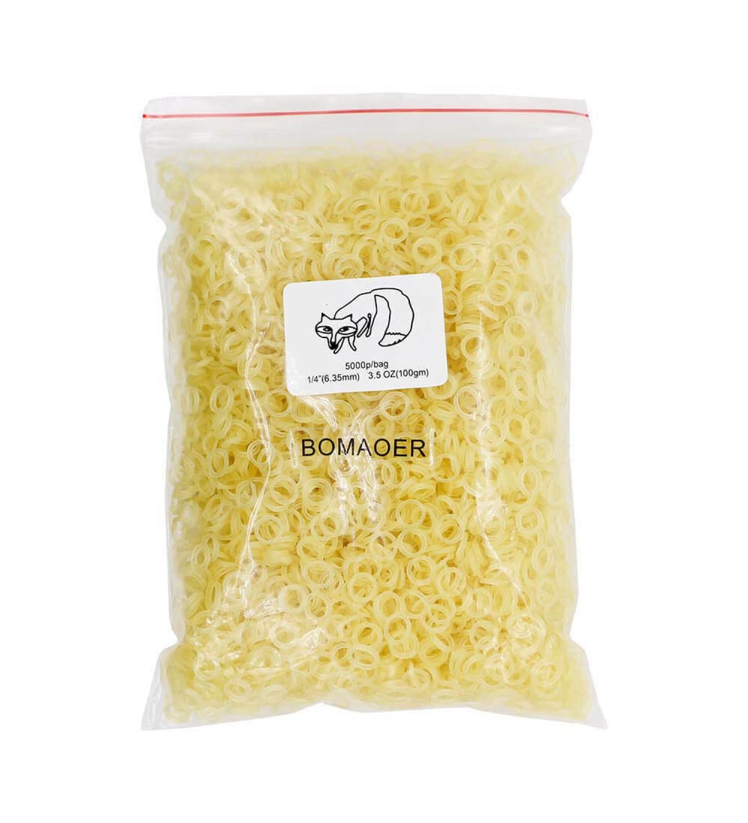 Bomaoer 5000pcs Yellow Orthodontic Elastic Rubber Bands for Braces - 1/4 3.5oz - Buy Online on GoSupps.com