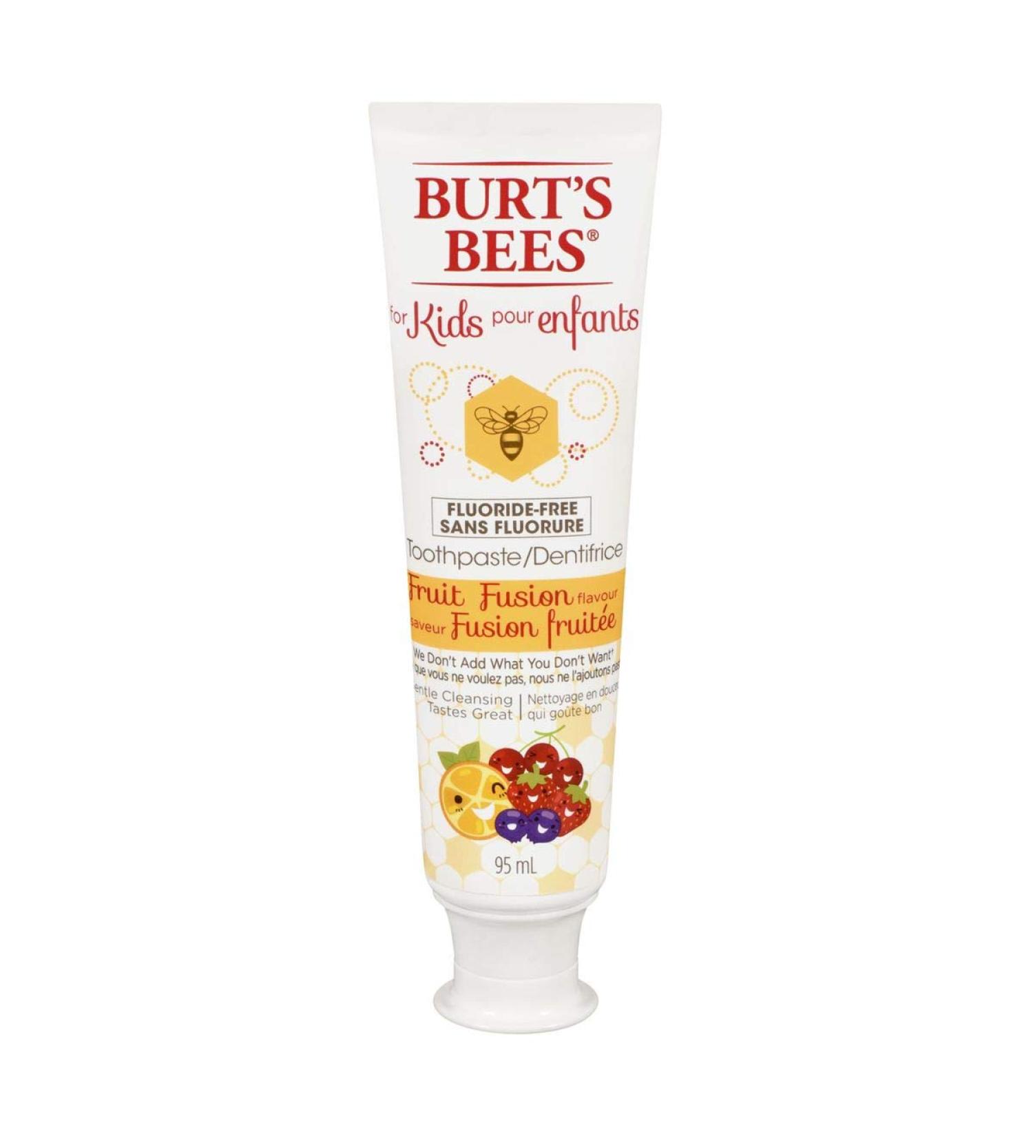 Burt's Bees Kid's Fluoride Free Toothpaste Fruit Fusion 95 mL (Pack of 2)