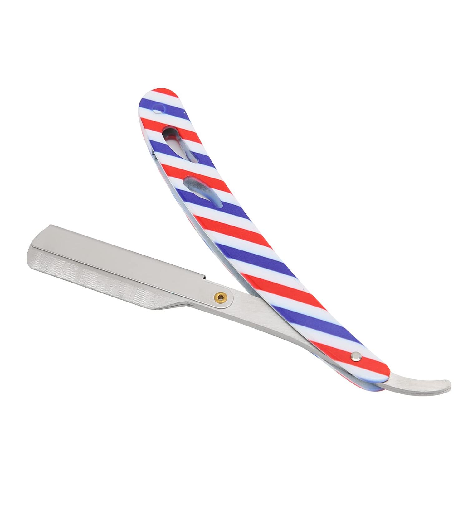 Premium Stainless Steel Hand Razor with Printed Handle | Ideal for Home & Hair Salon Use - International Shipping - Buy Online on GoSupps.com