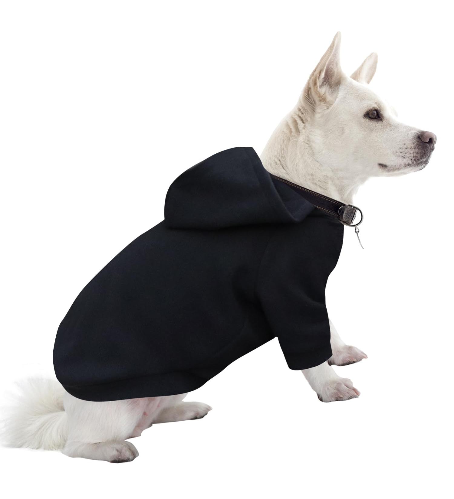 Buy Hualisiji Large Dog Hoodie - Warm Light & Soft 4XL Black Sweater for Dogs | International Shipping - Buy Online on GoSupps.com